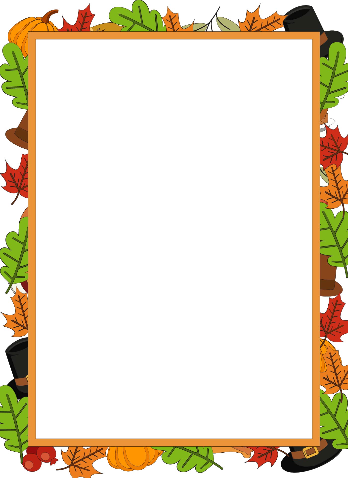 Printable Happy Thanksgiving Border Clip Art