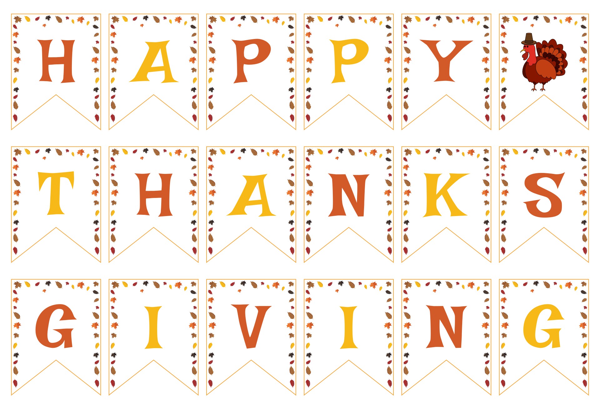 White Thanksgiving Banner Template