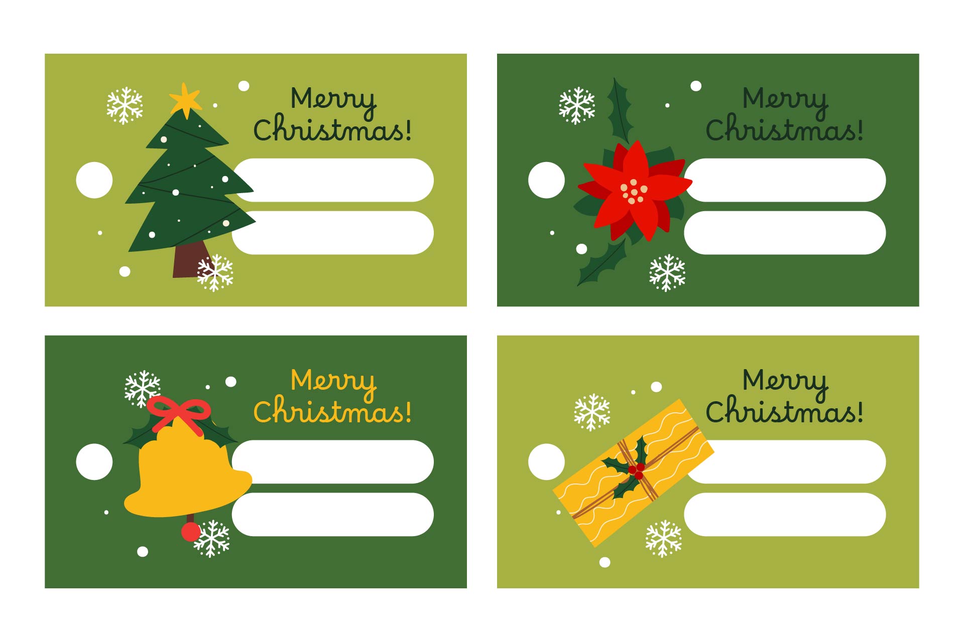 Christmas Ornament Name Tags