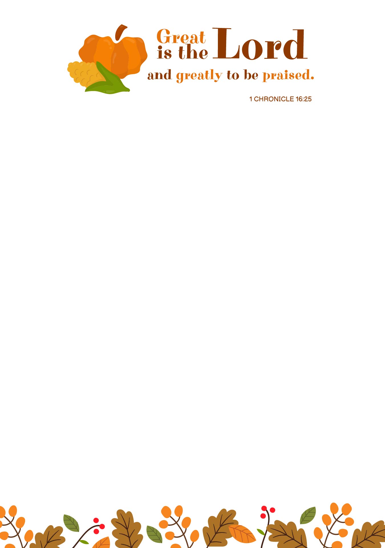 Lord Thanksgiving Letterhead