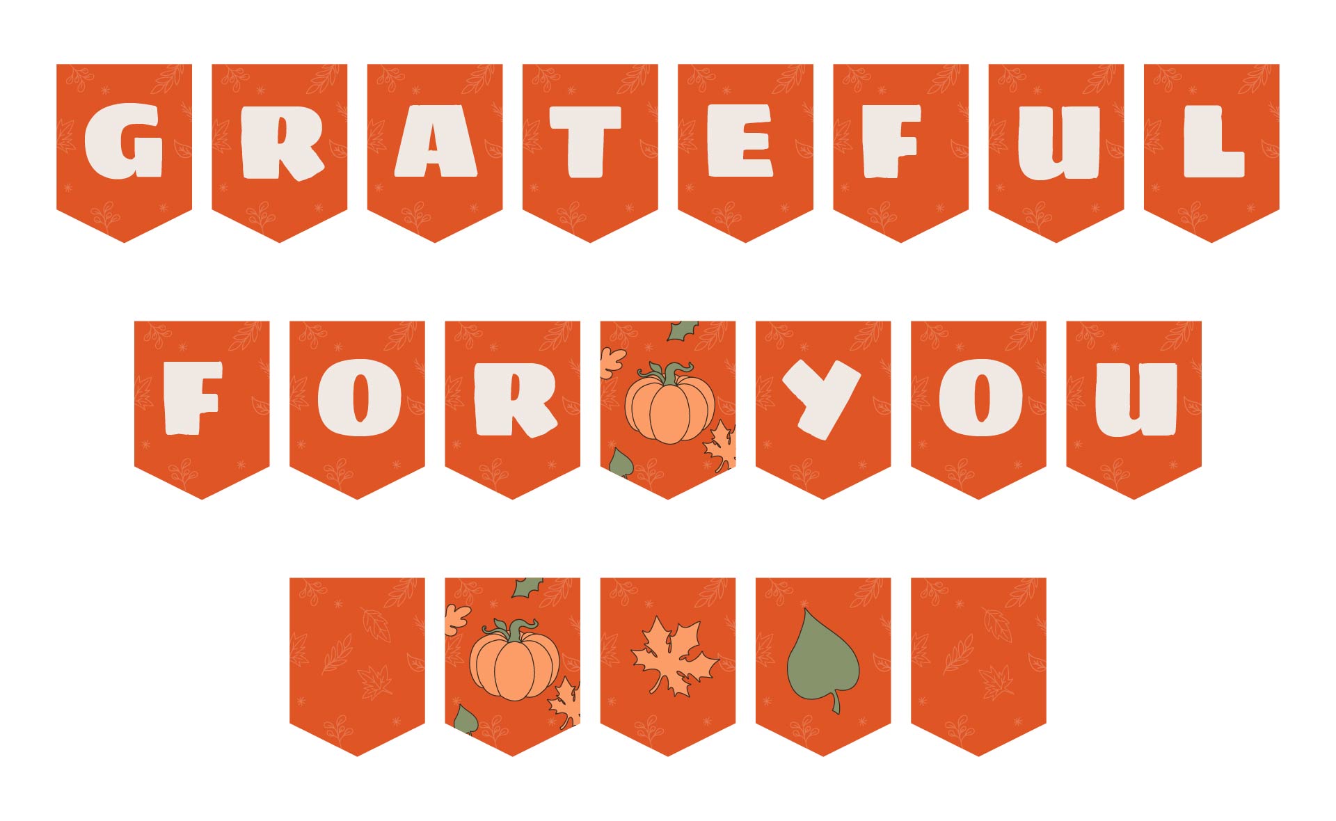 Thanksgiving Fall Grateful Banners