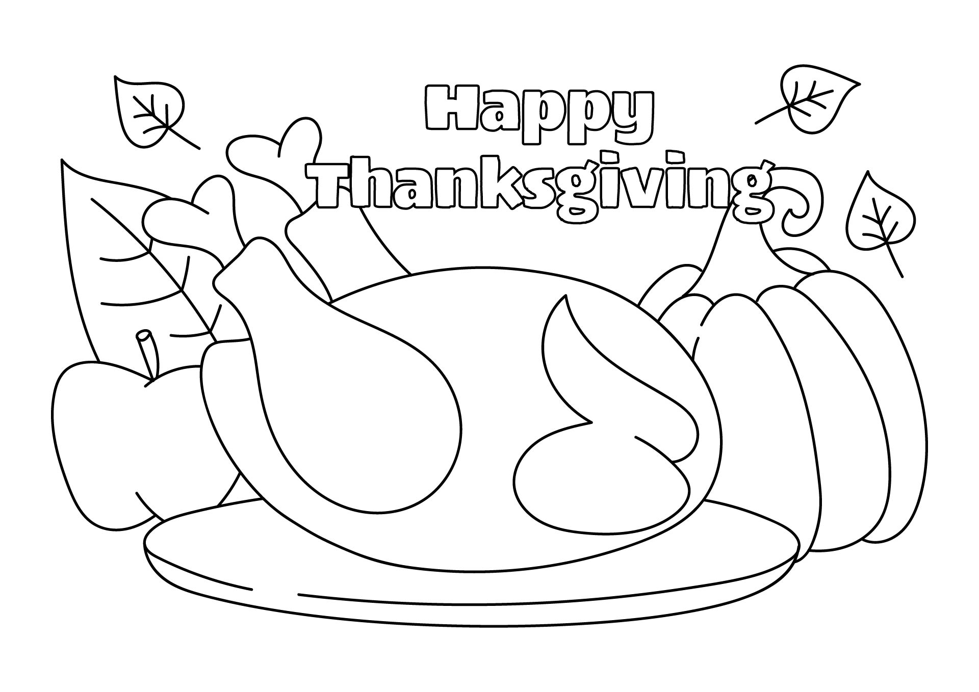 Happy Thanksgiving Coloring Pages