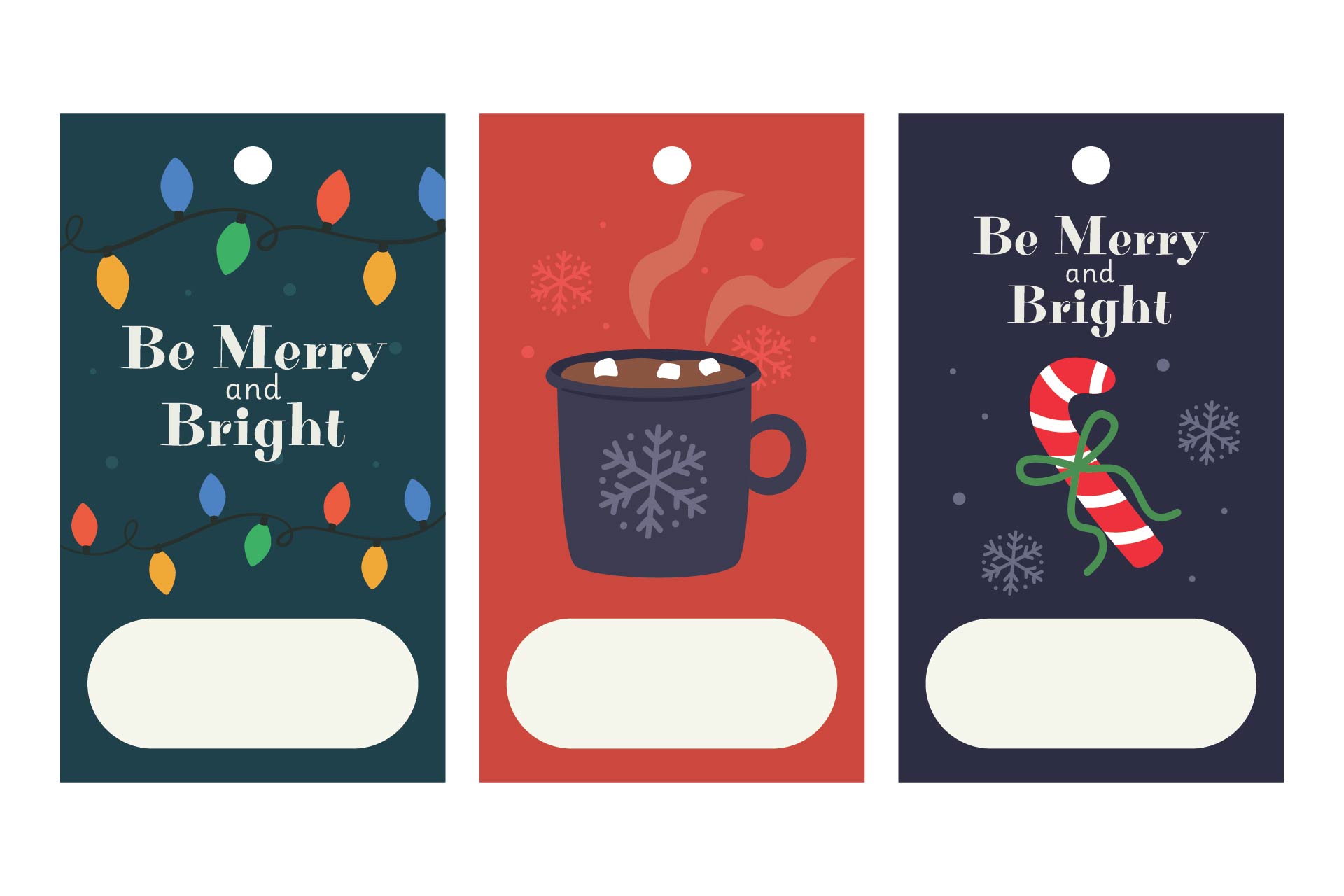 Merry And Bright Gift Tags