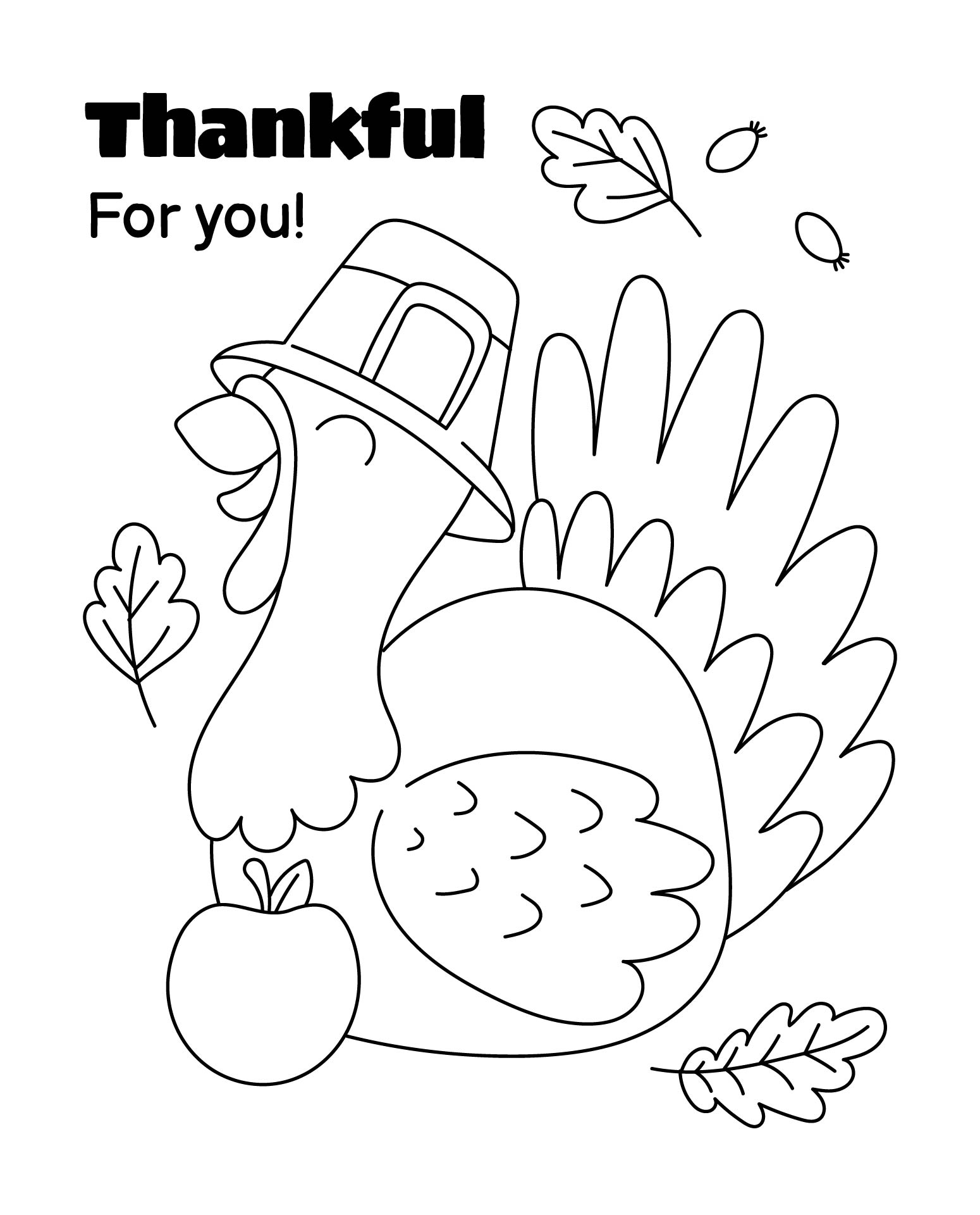 Preschool Turkey Coloring Pages