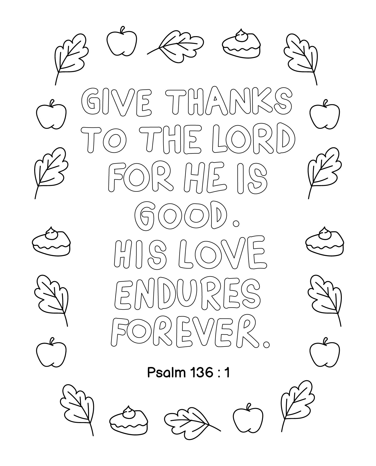 Thanksgiving Bible Coloring Pages