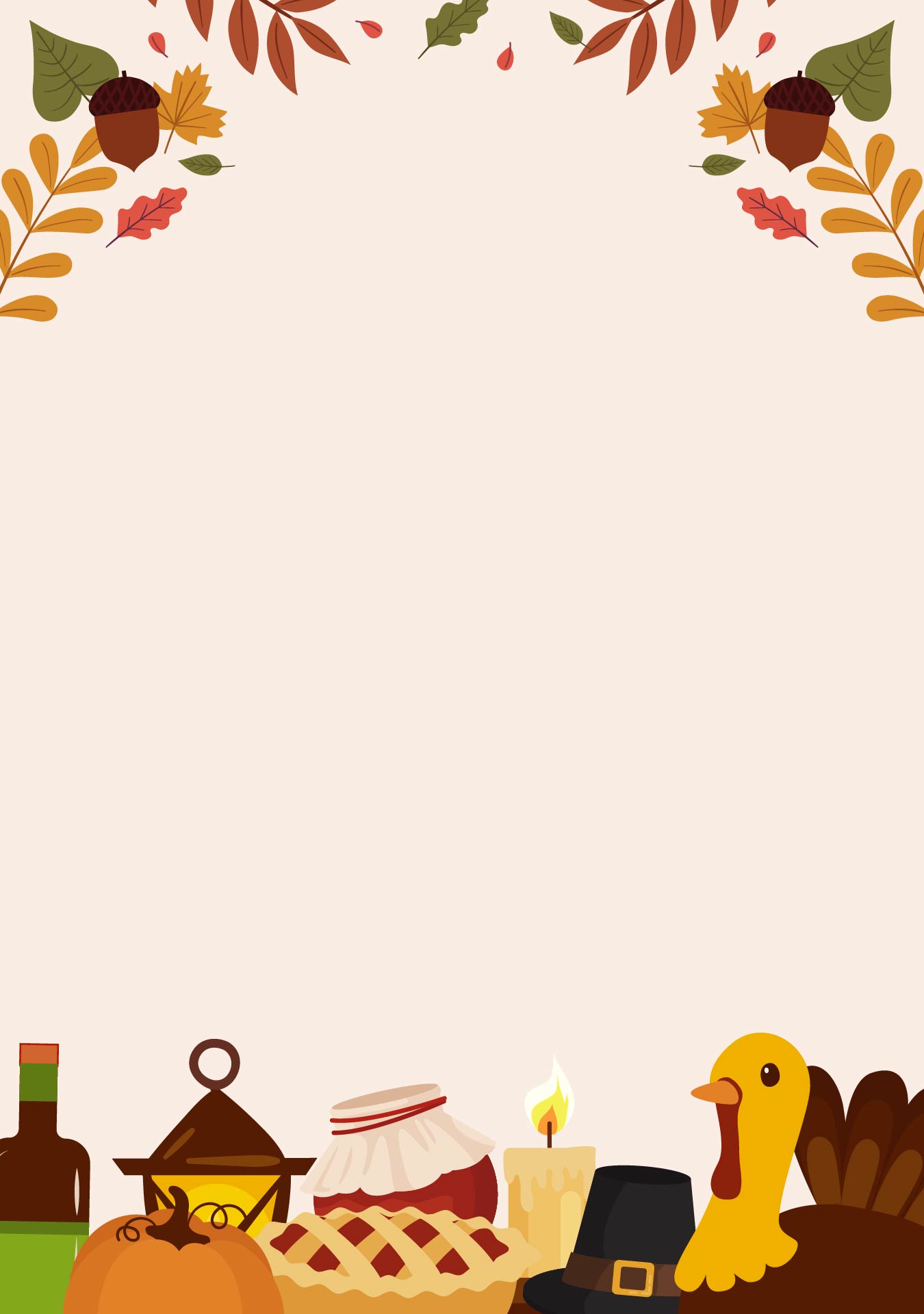 Thanksgiving Dinner Autumn Letterhead