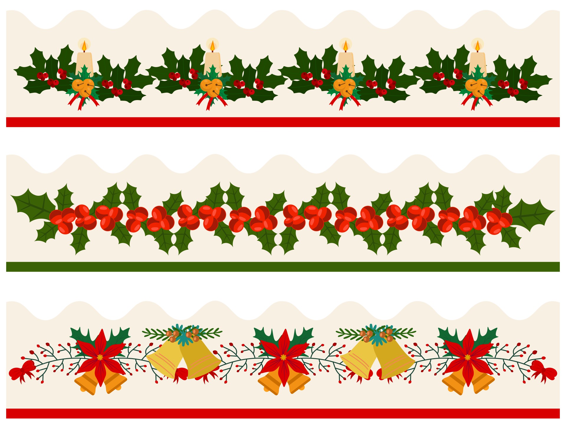 Holly Bulletin Board Border Printable