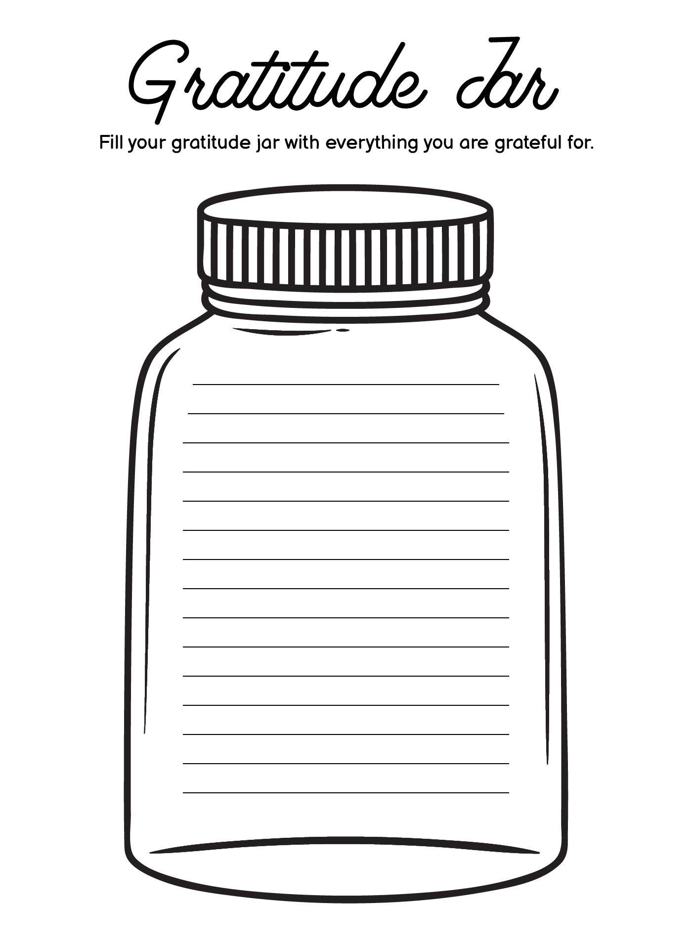 The Thankful Jar Template