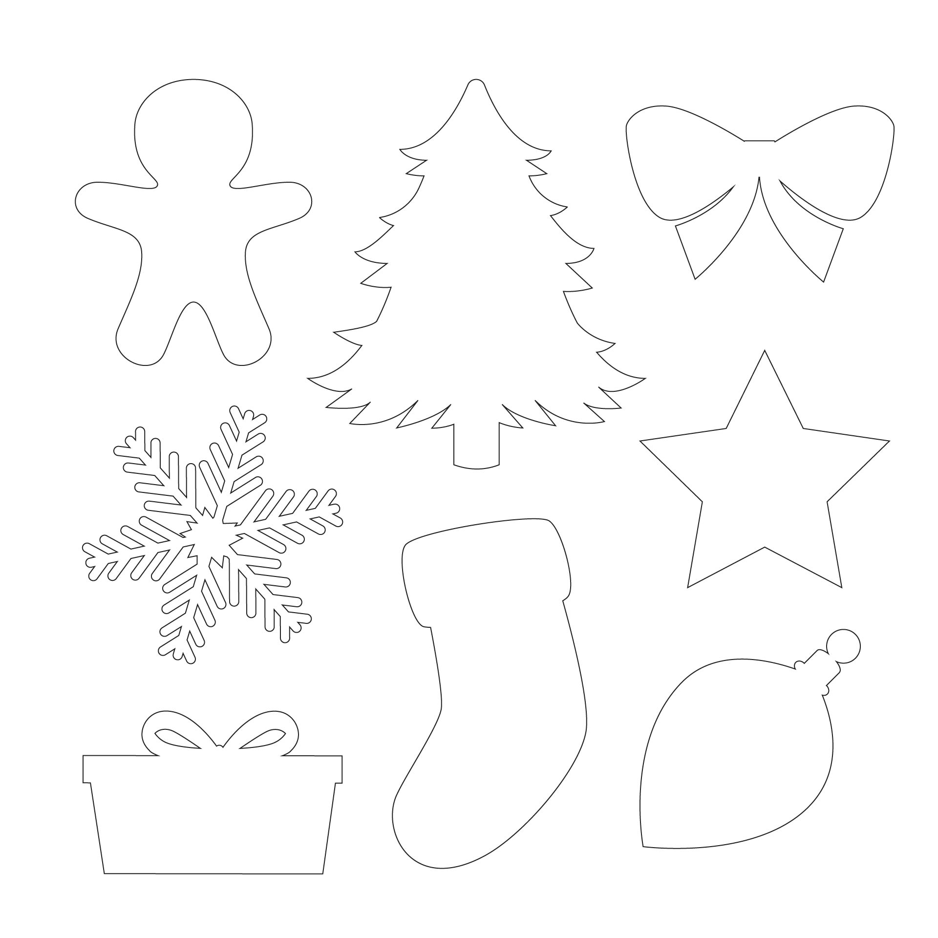 Easy Printable Christmas Crafts Stencils