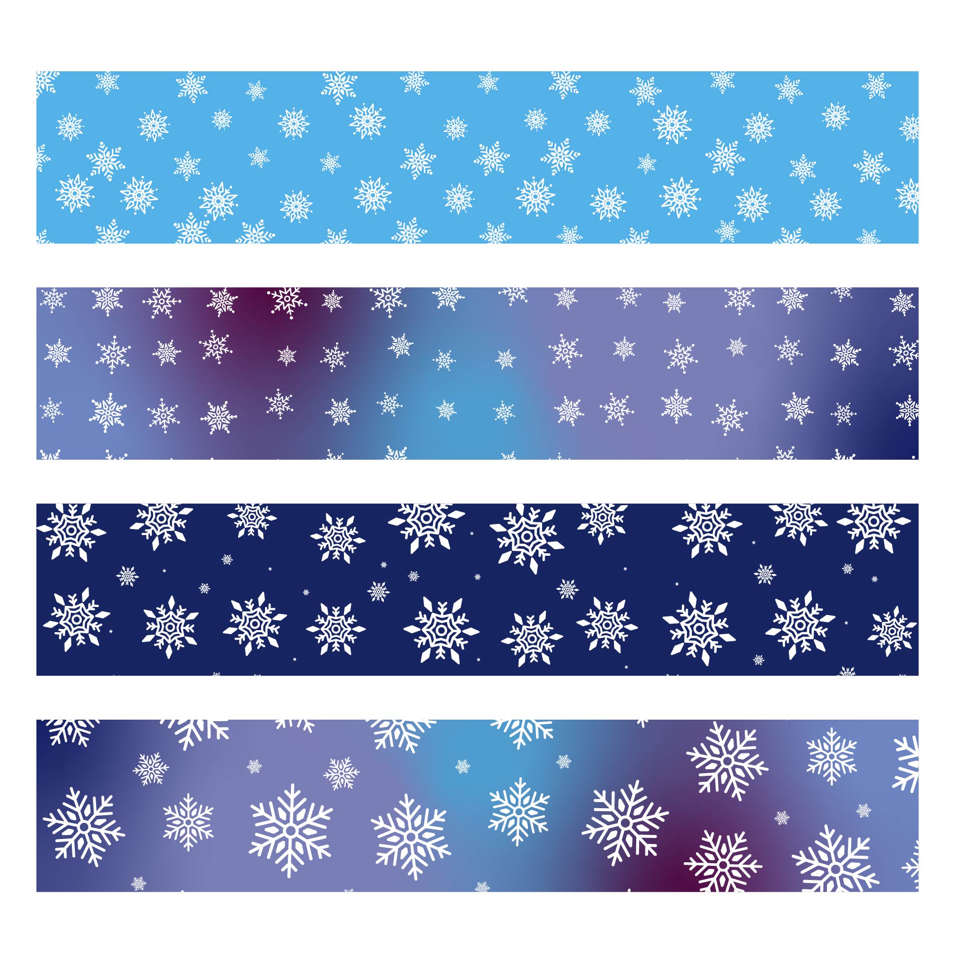 Snowflake Christmas Bulletin Board Borders Printable