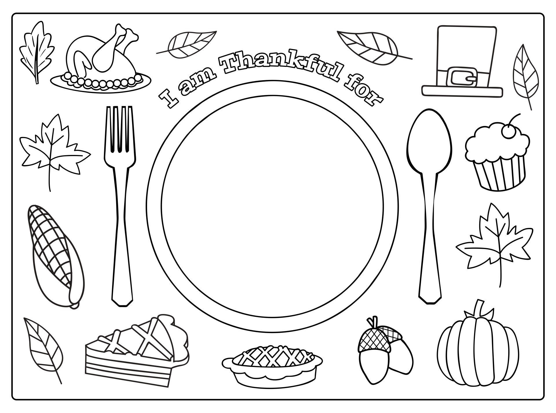 Printables Thanksgiving Activity Placemats