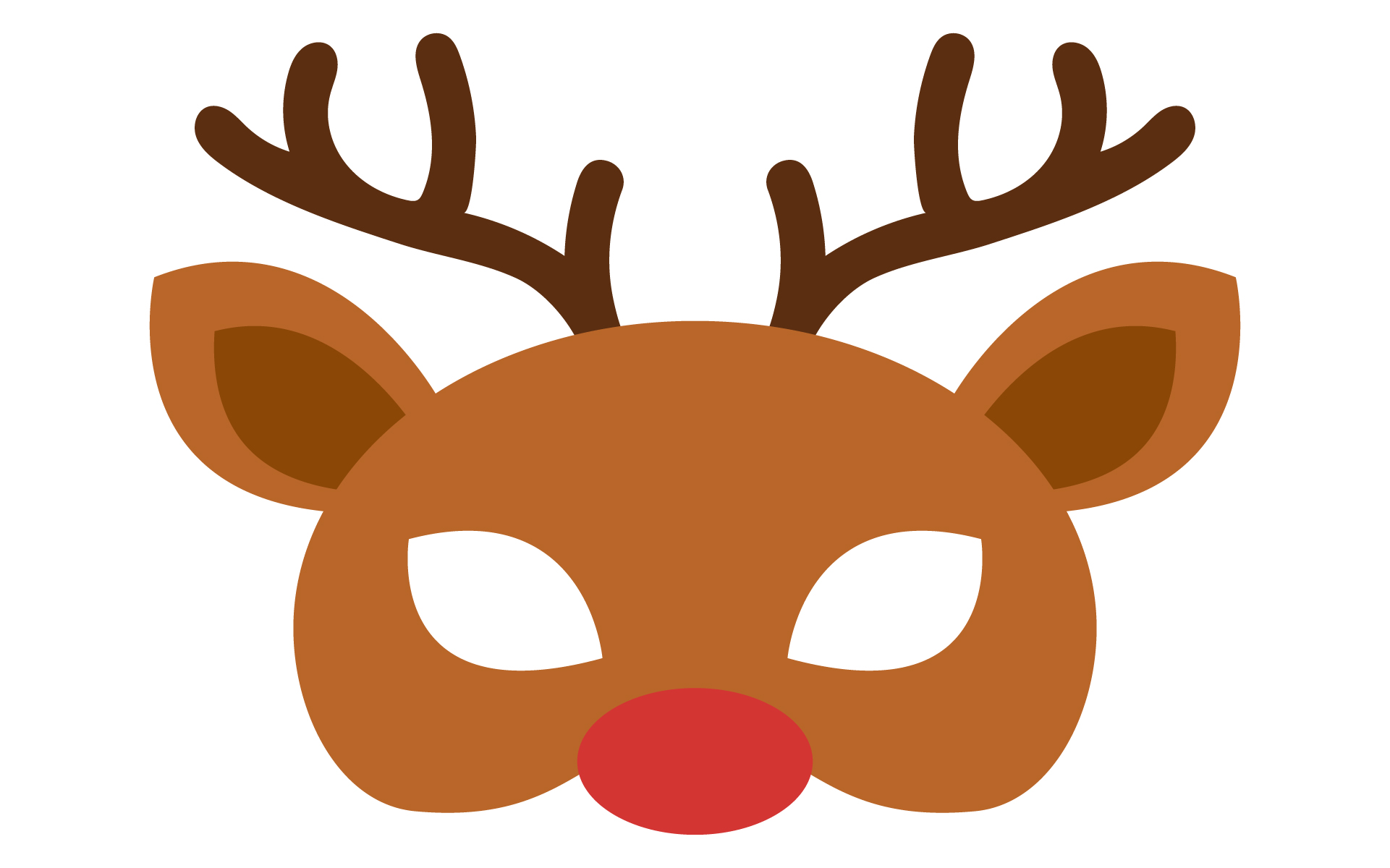 Christmas Reindeer Masks For Kids