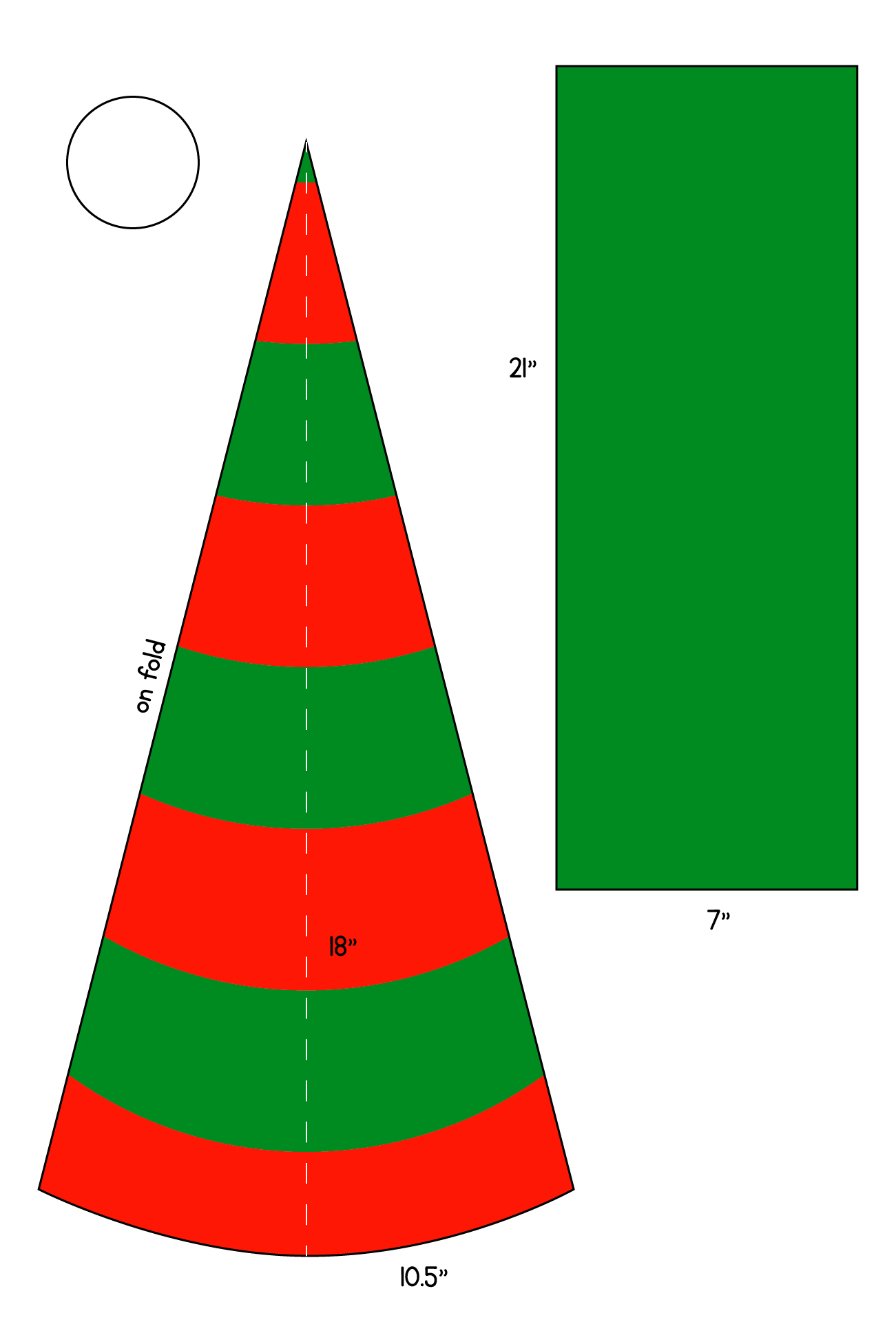 Easy Felt Elf Hat Pattern Printable