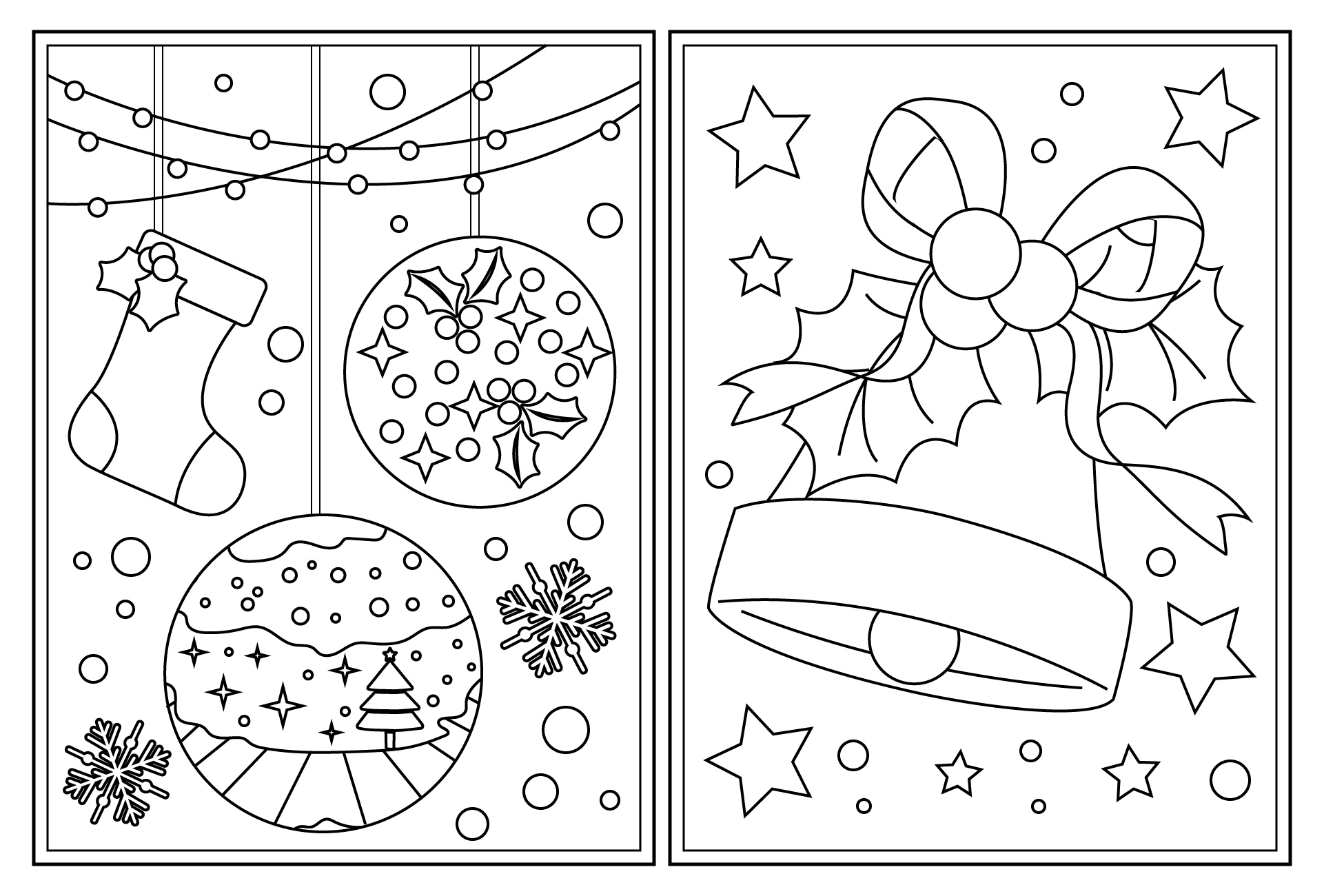 Kids Coloring Christmas Cards Printable