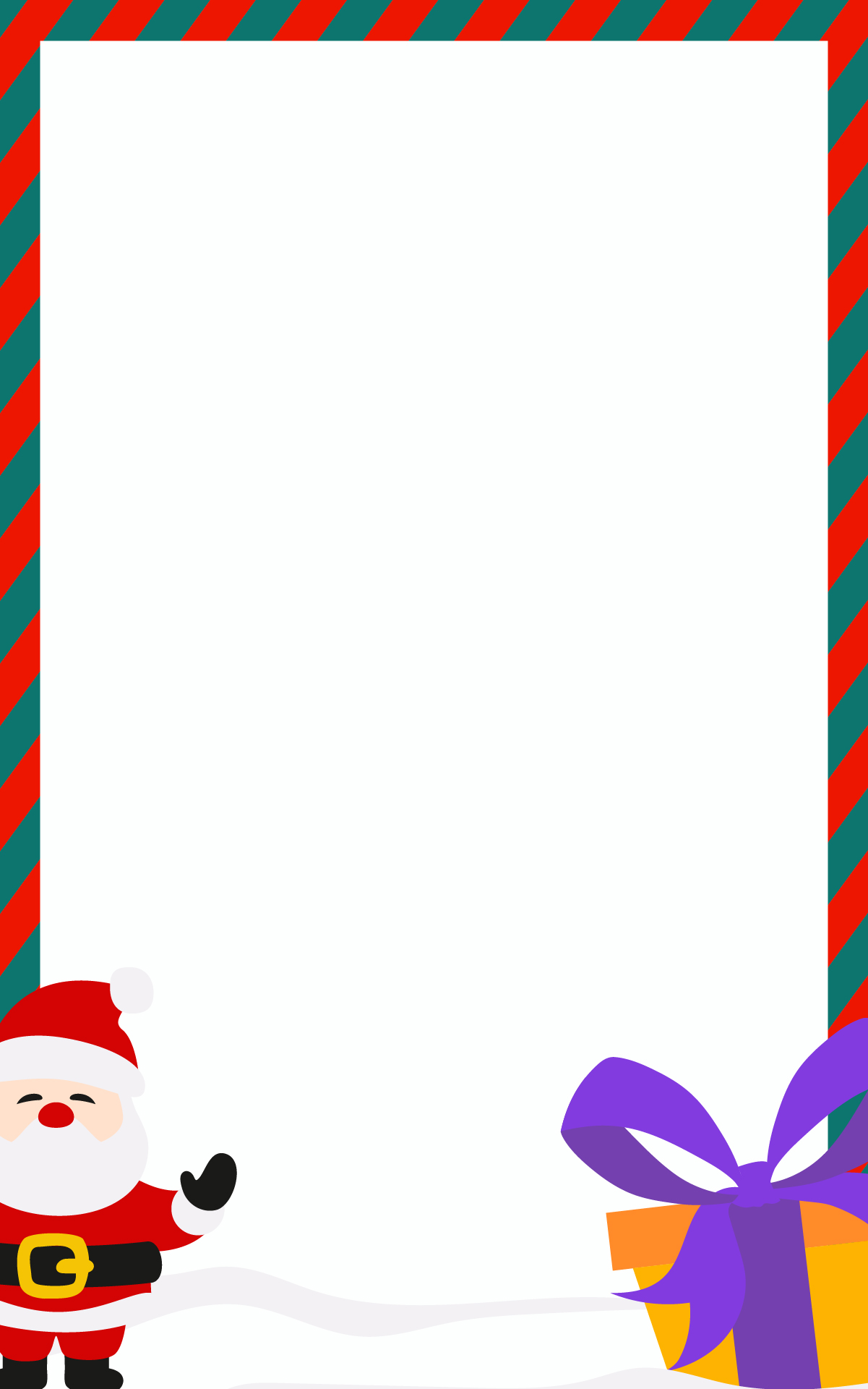 Printable Santa Claus Border For Christmas Cards