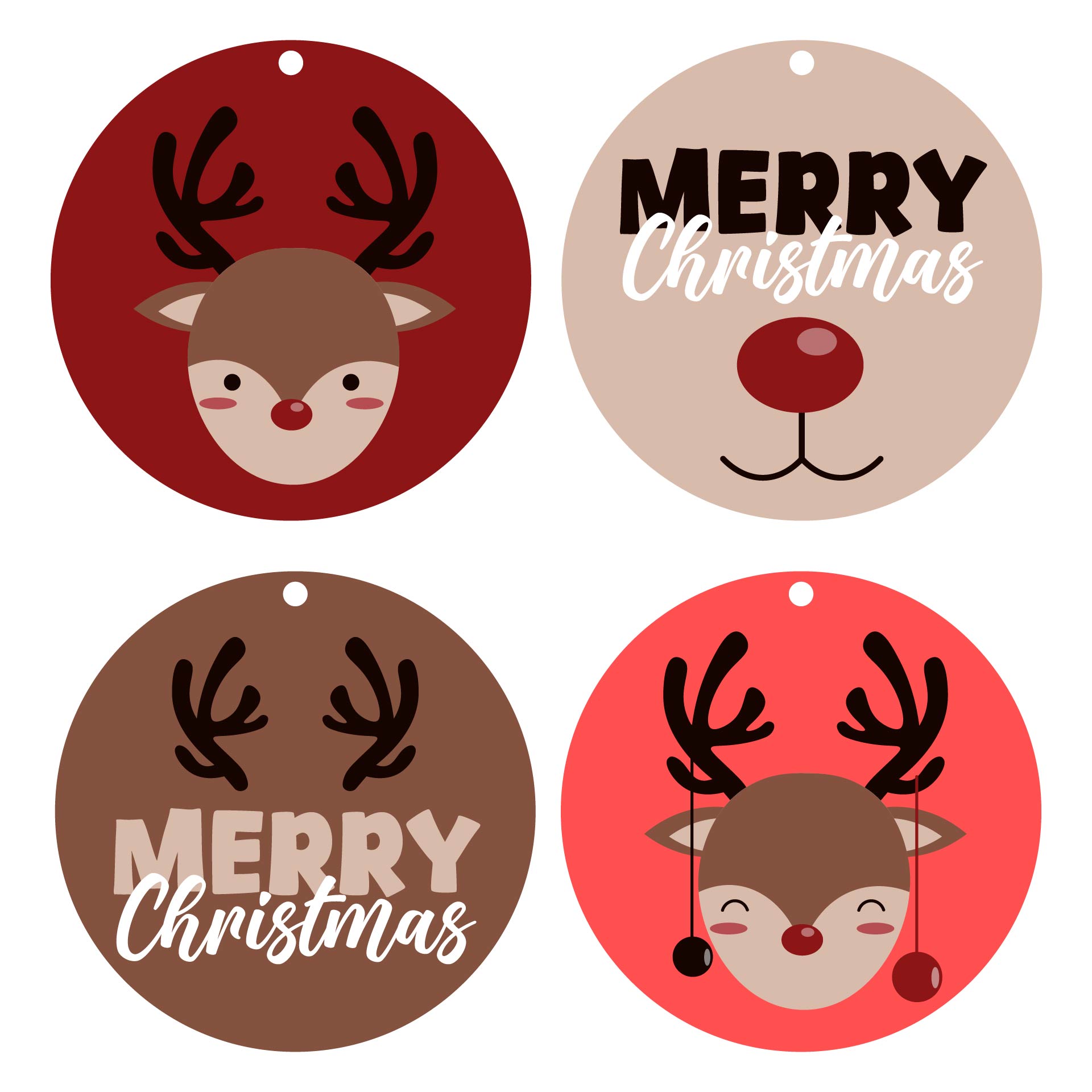 Christmas Reindeer Gift Tags