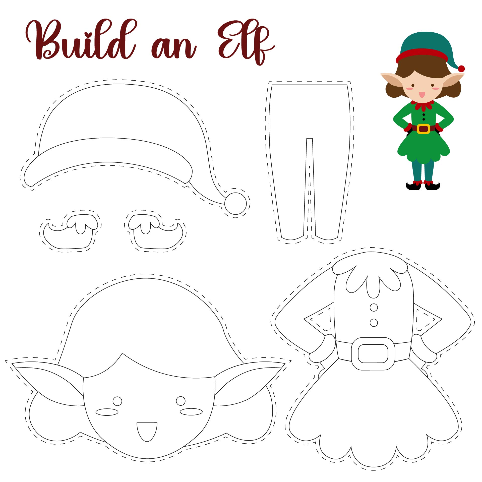 Elf On The Shelf Printable Crafts