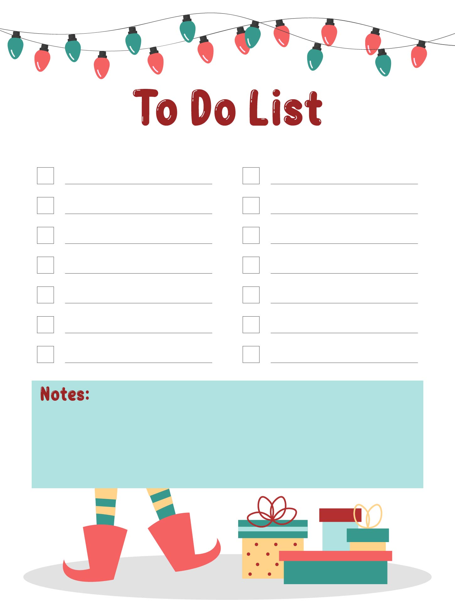 Elf Planner Printable For Christmas