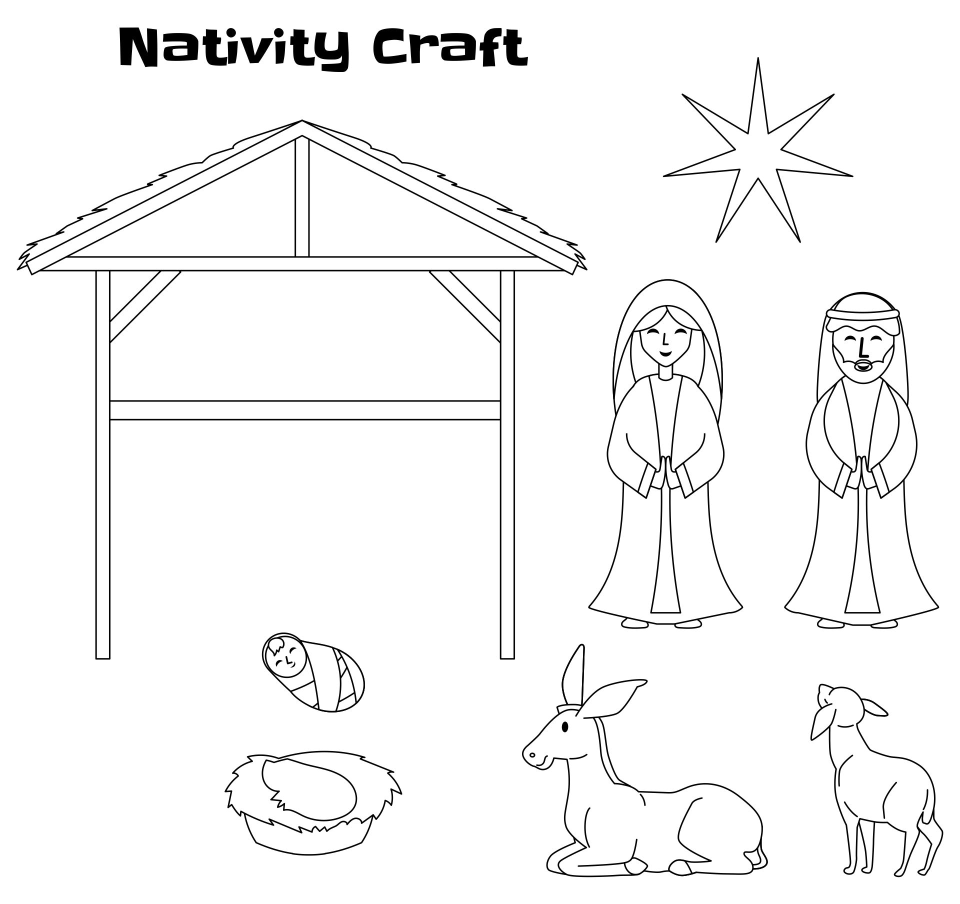 Jesus Birth Christmas Printable Crafts For Kids