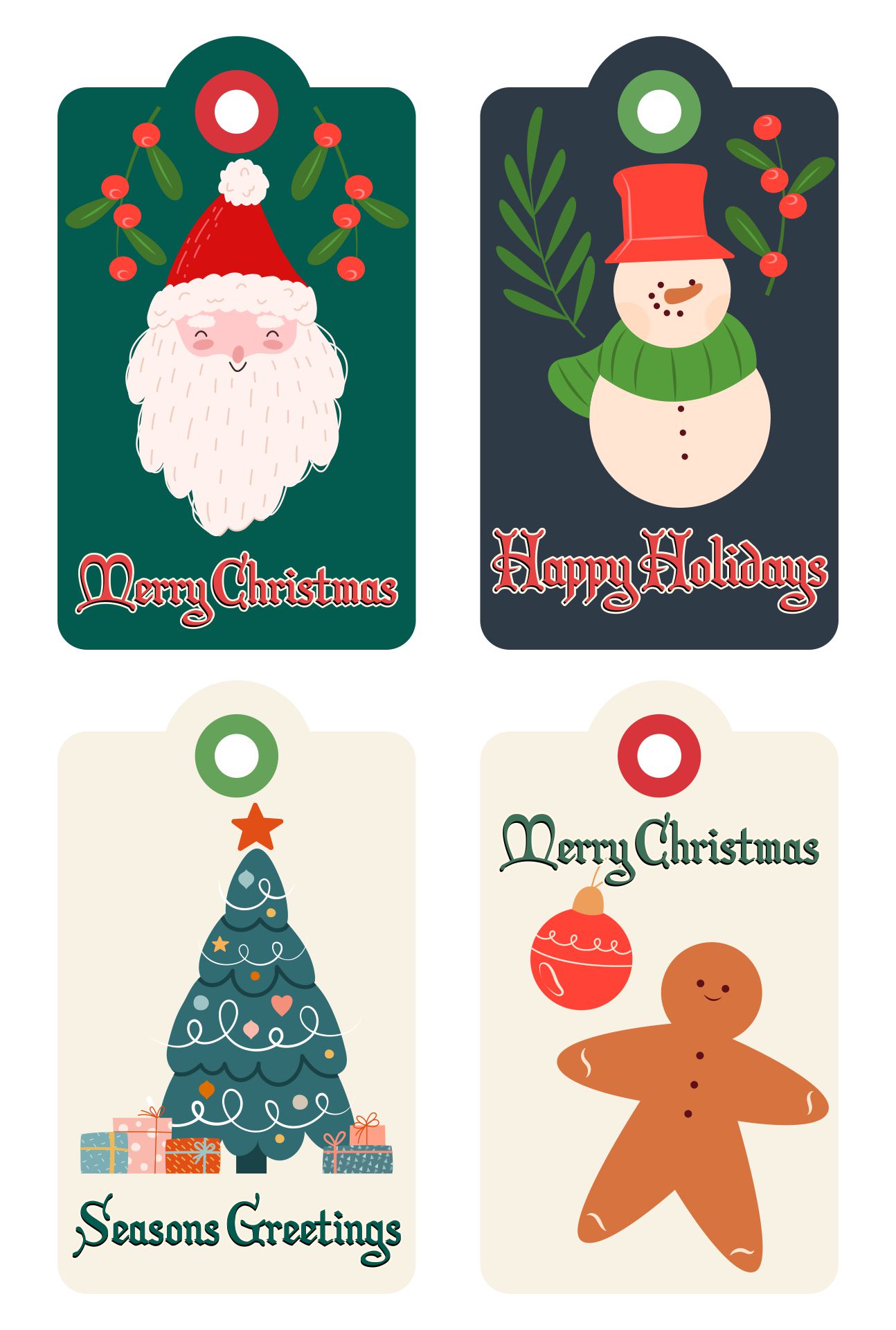 Merry Christmas Printable Gift Tags