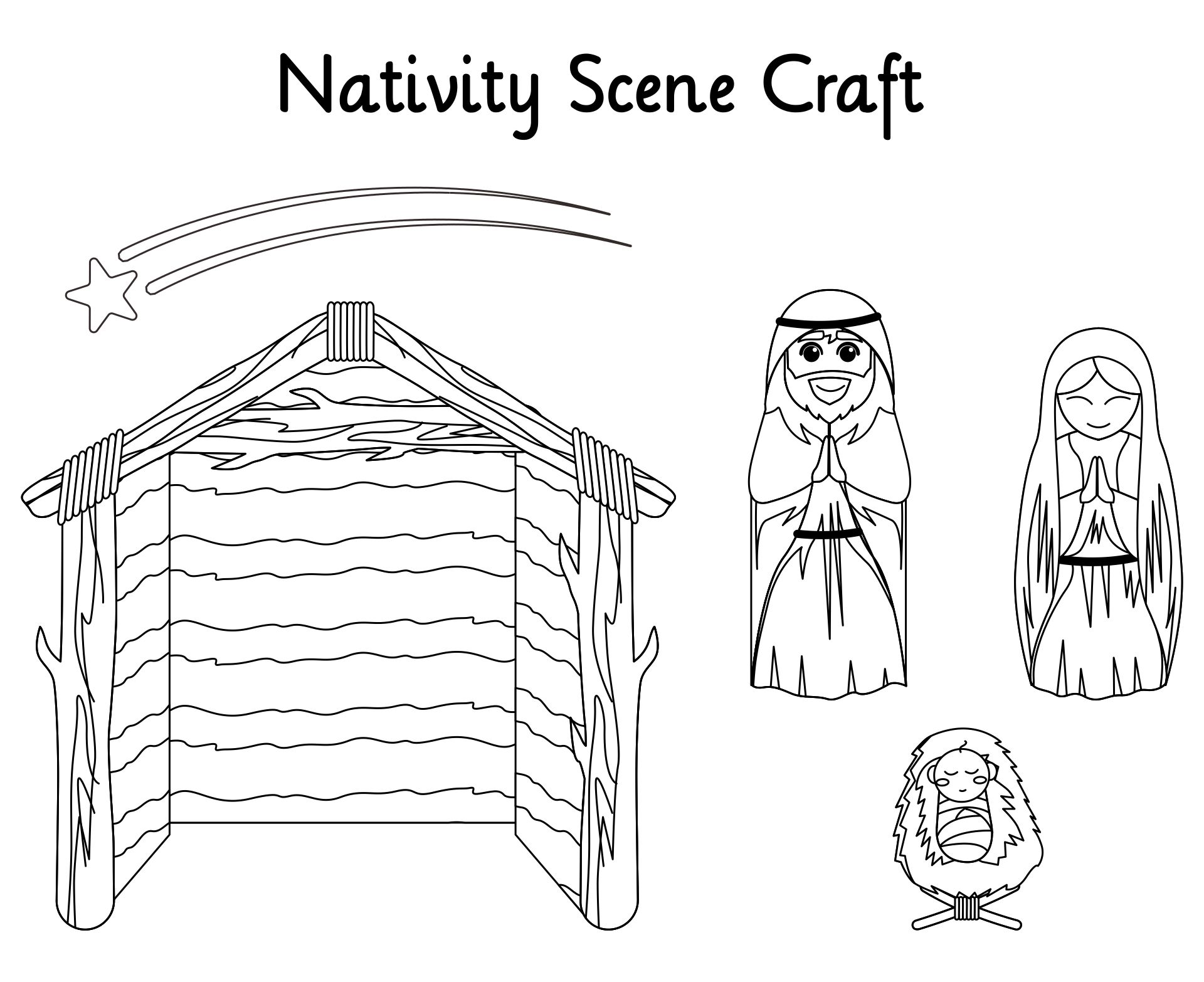 Nativity Scene Craft Printable