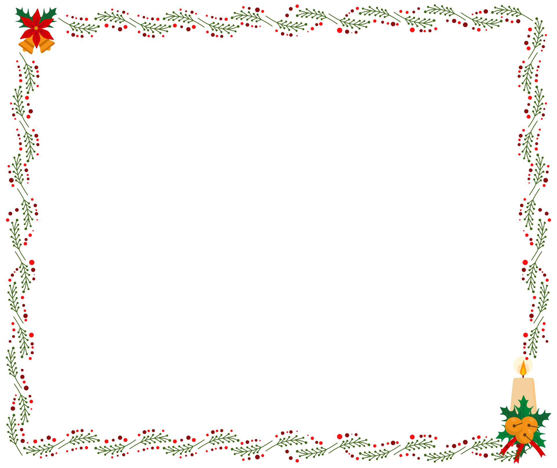 Printable Christmas Borders Landscape For Letters