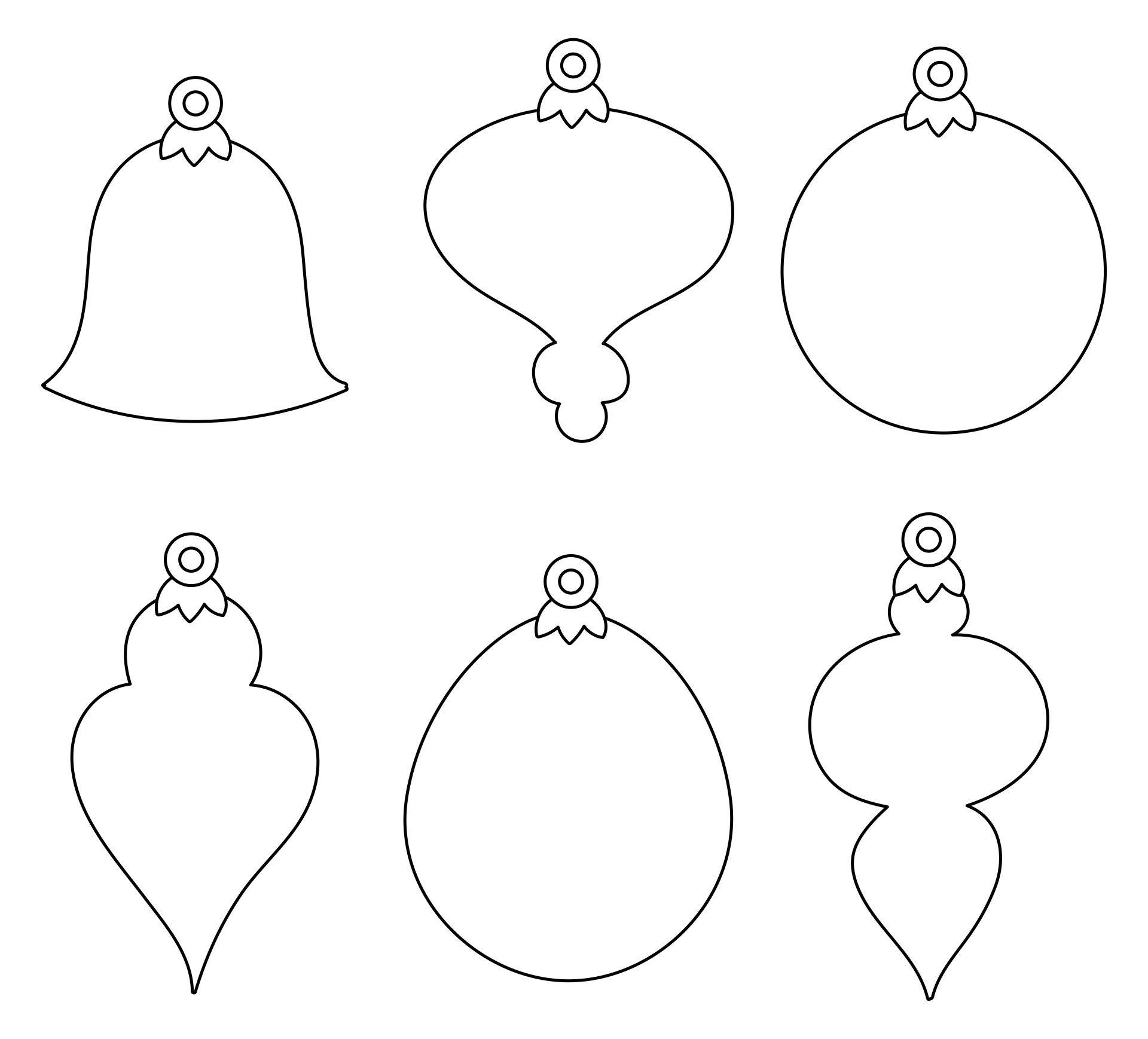 Printable Christmas Ornament Shapes