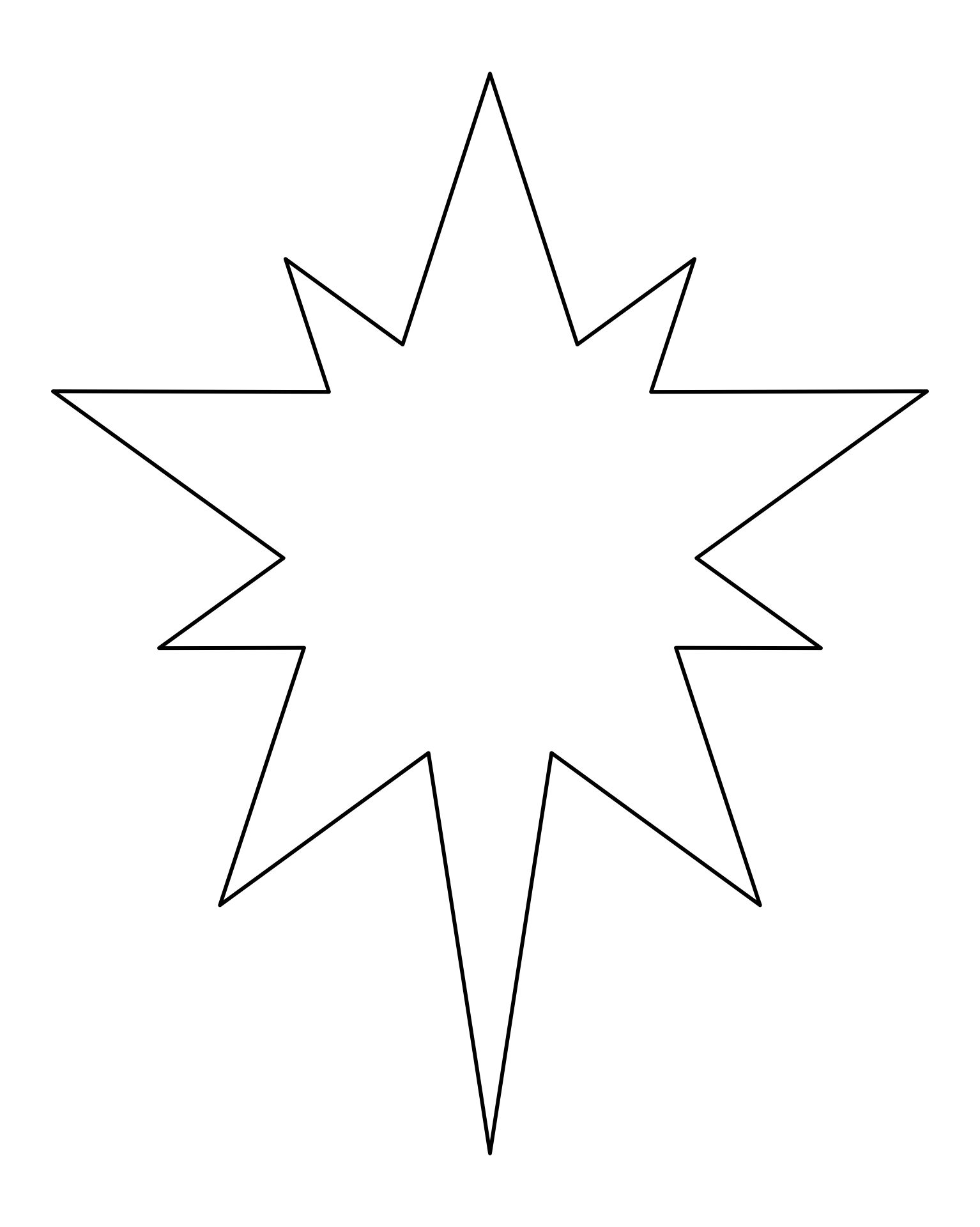 Printable Christmas Star Shapes