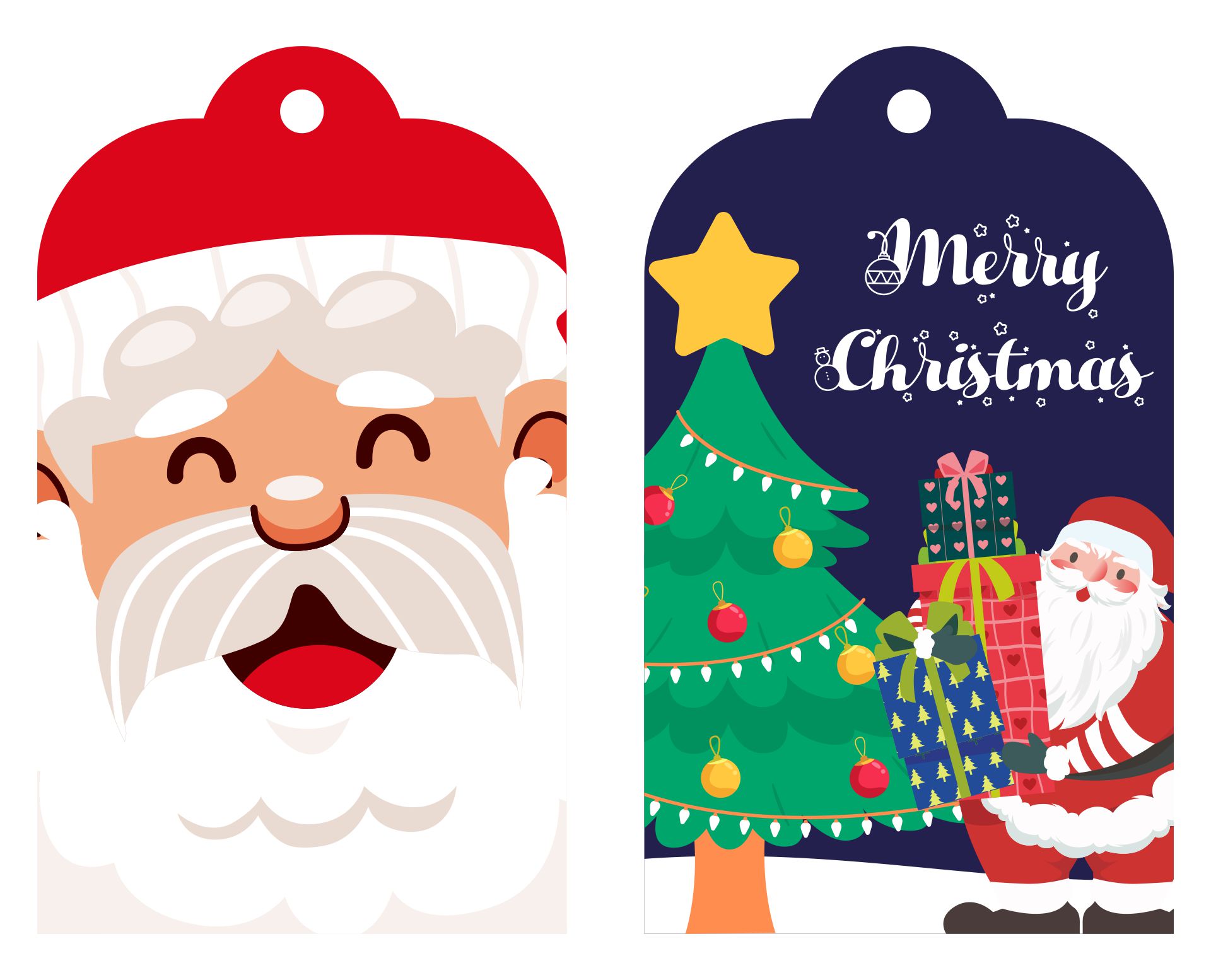 Printable Santa Gift Tags Merry Christmas