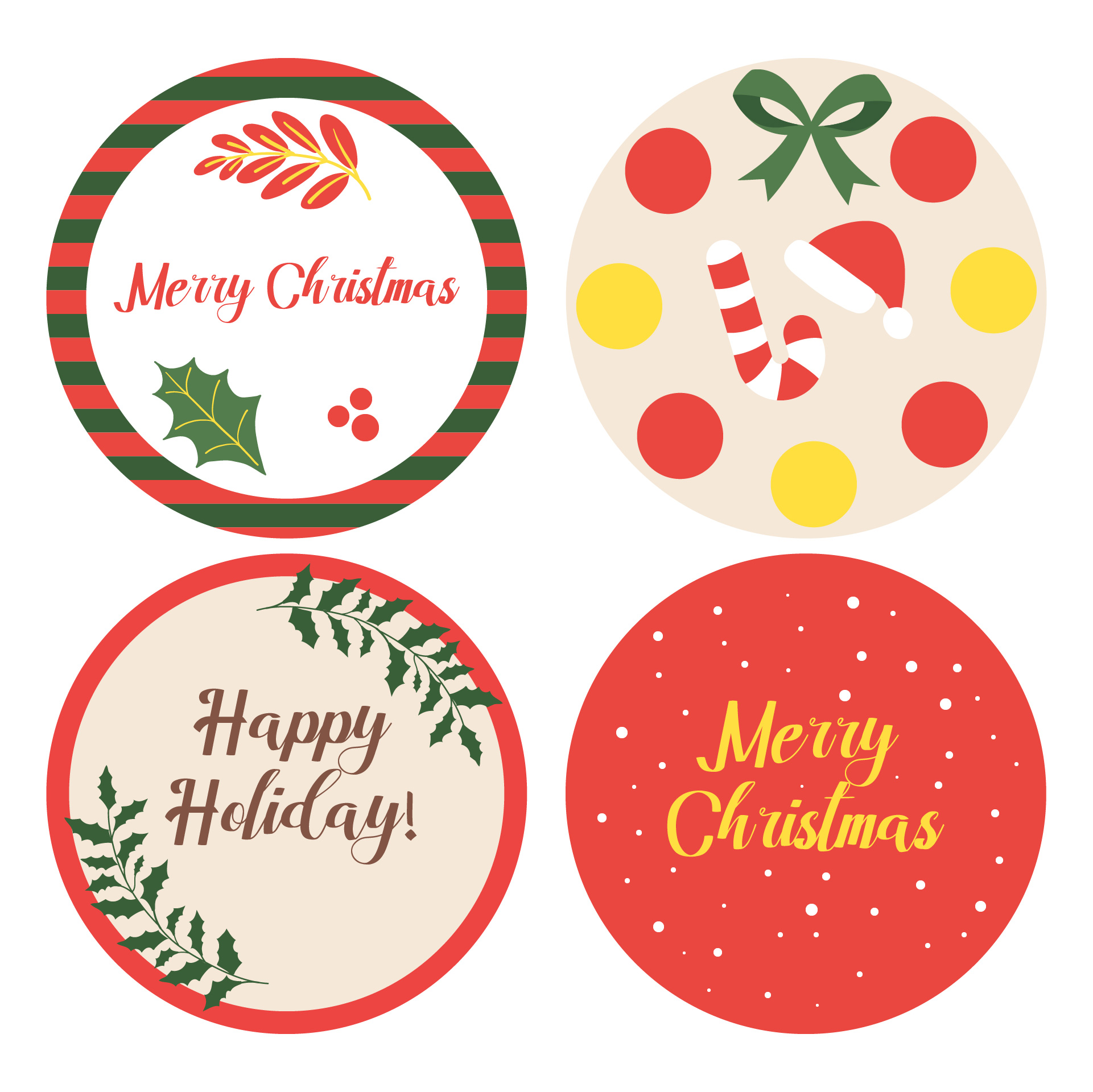 Festive Christmas Jar Printable Labels