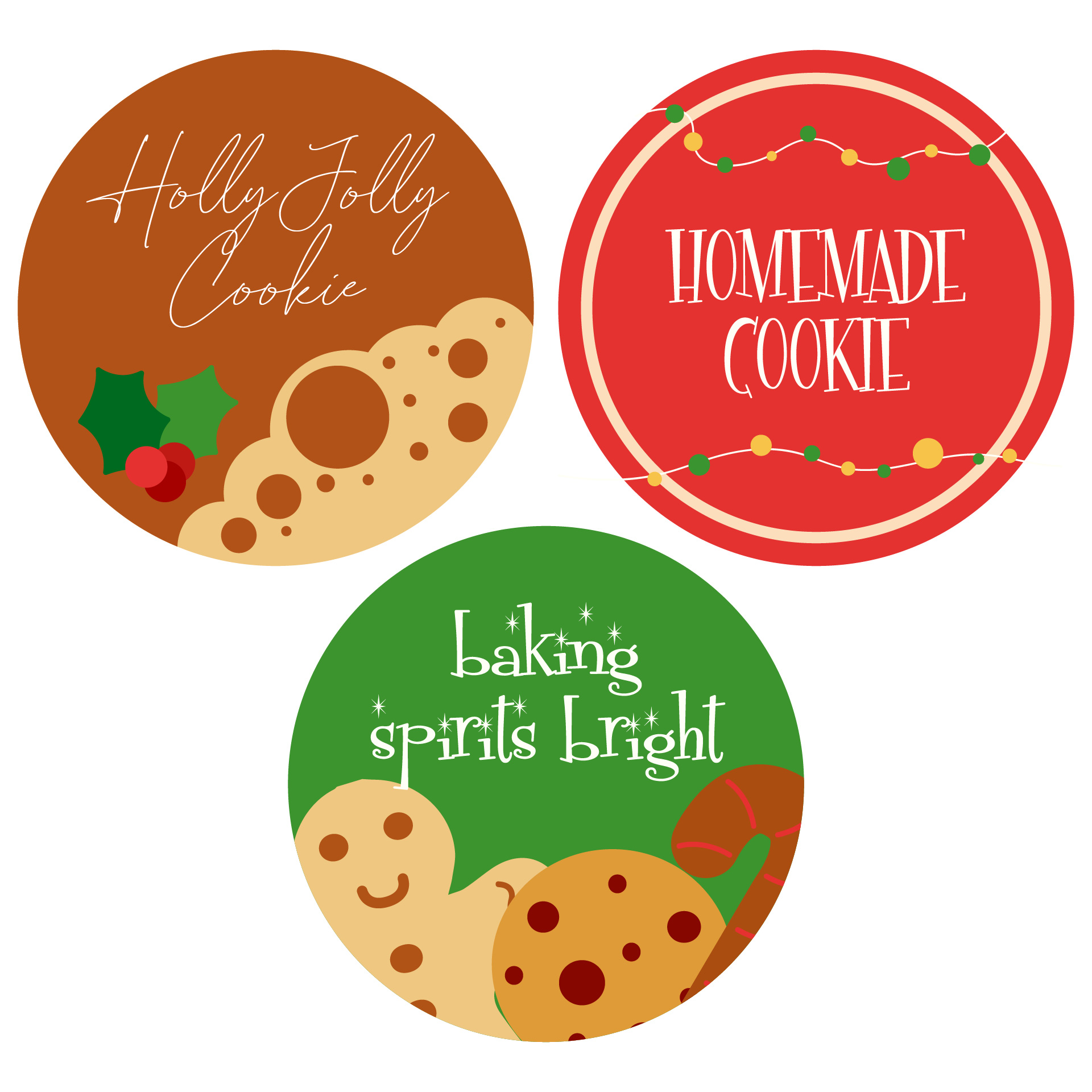 Printable Christmas Cookie Labels