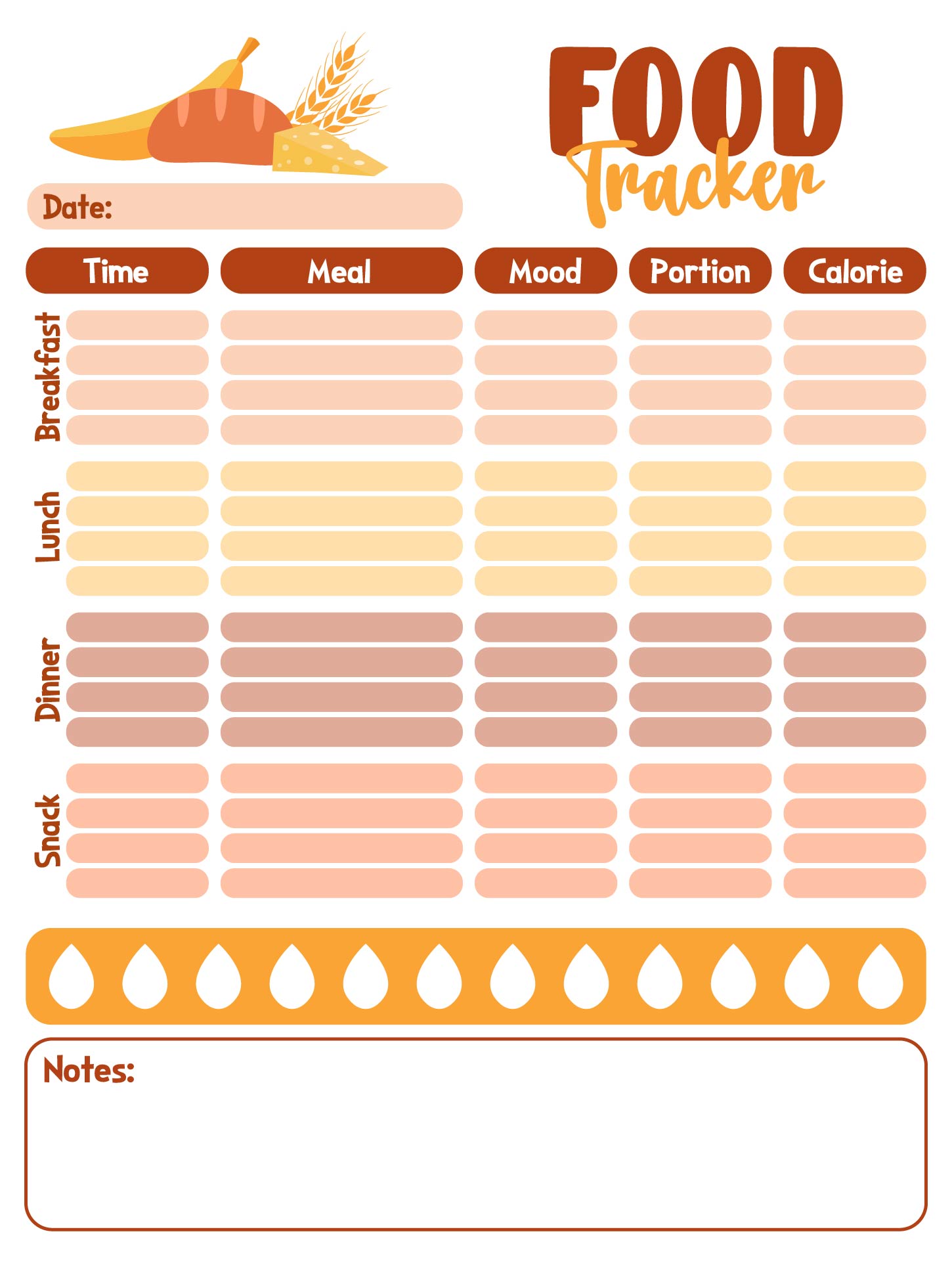 Food Tracker Template