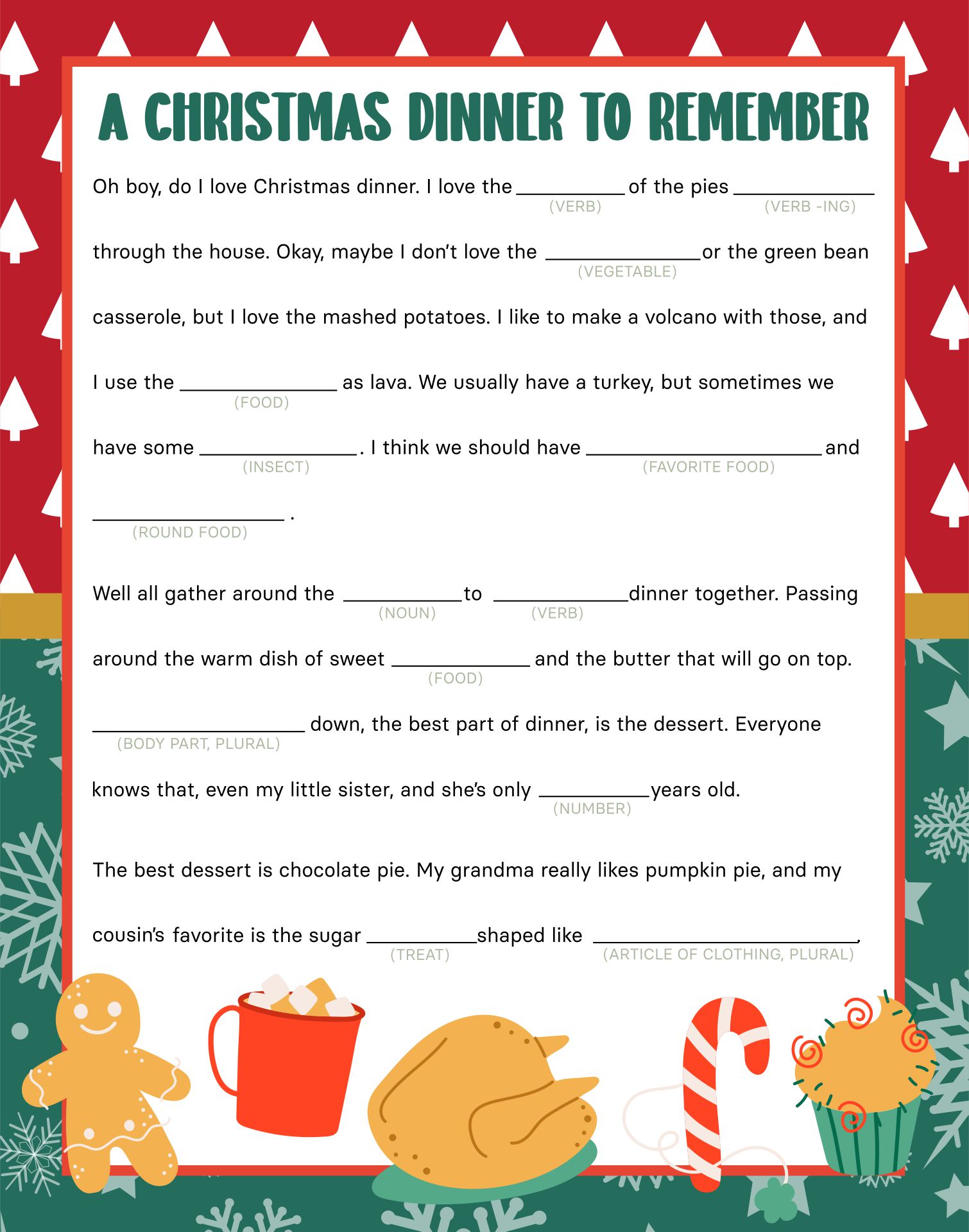 Funny Christmas Mad Libs For Adults