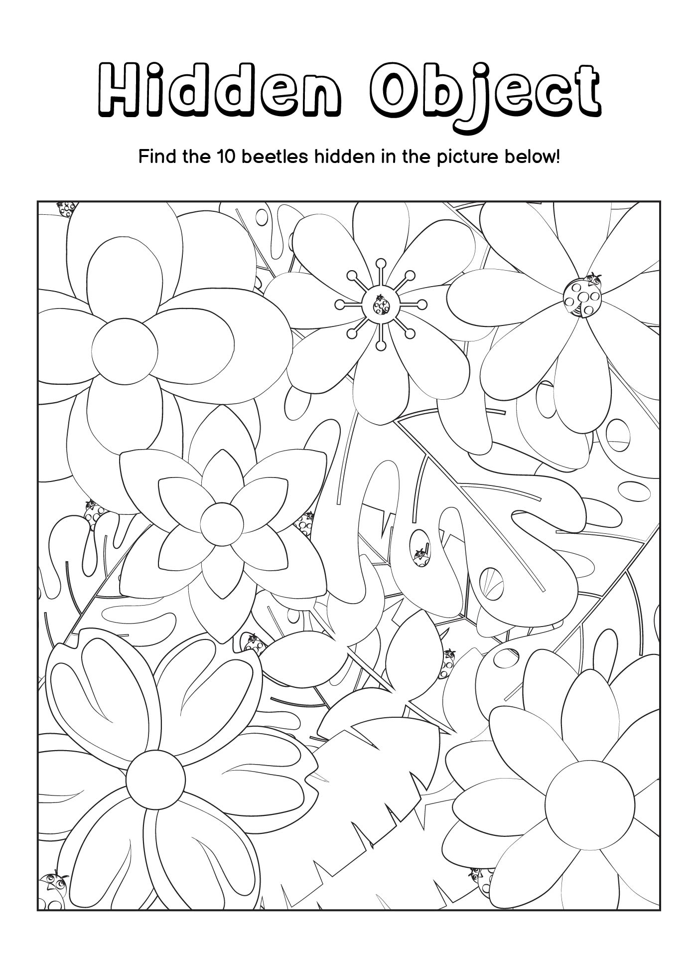 Hidden Object Activity Sheets For Adults