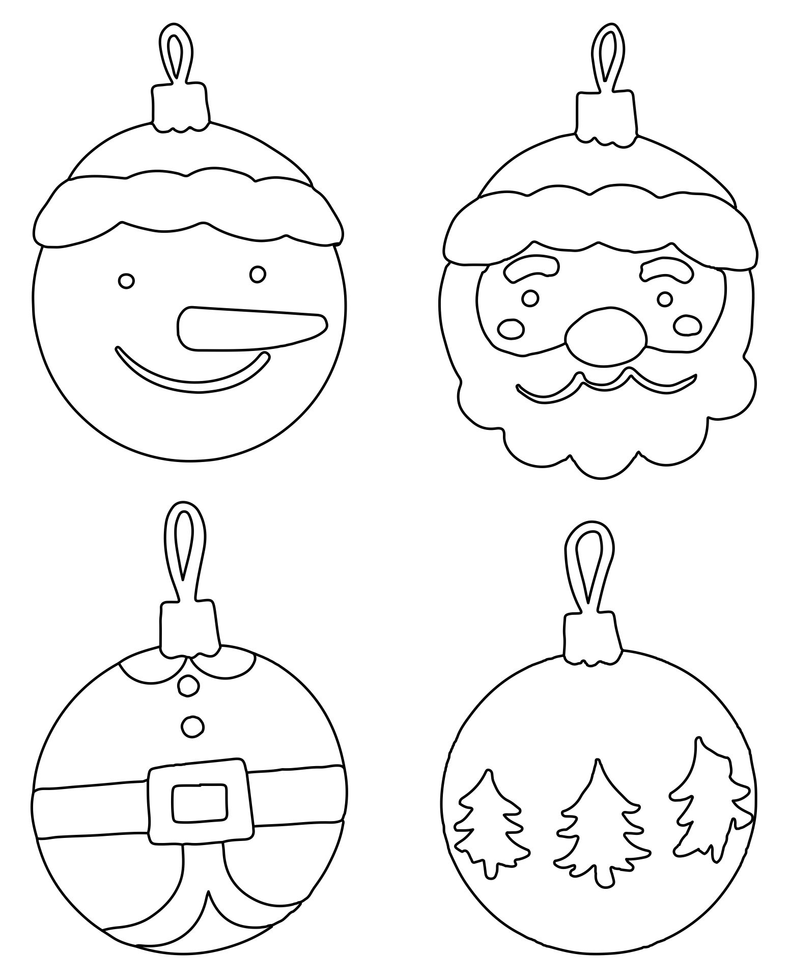 Preschool Christmas Tree Decorations Printable