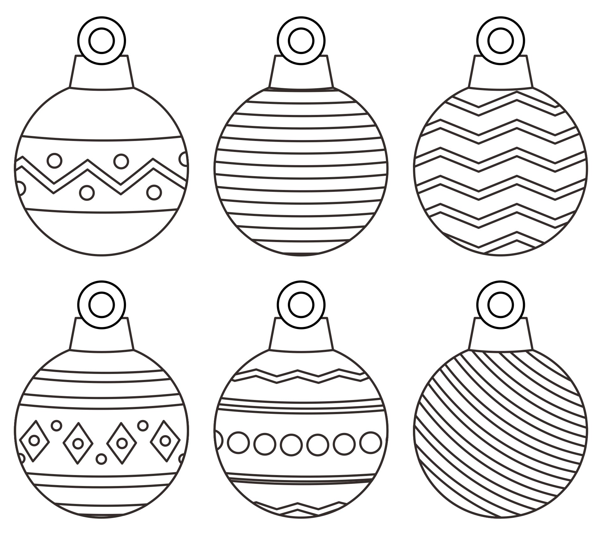 Printable Christmas Ornaments Craft For Kids