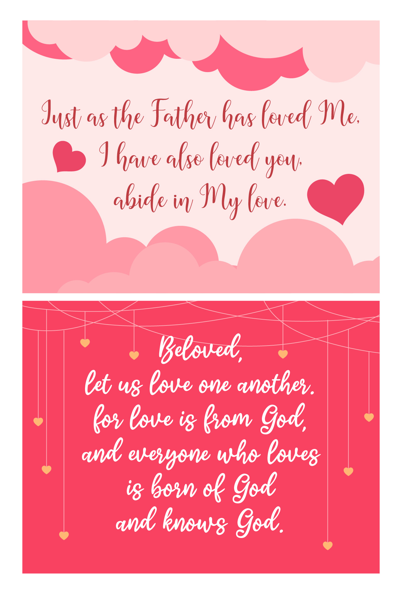 Inspirational Bible Quotes Valentine Cards Printable