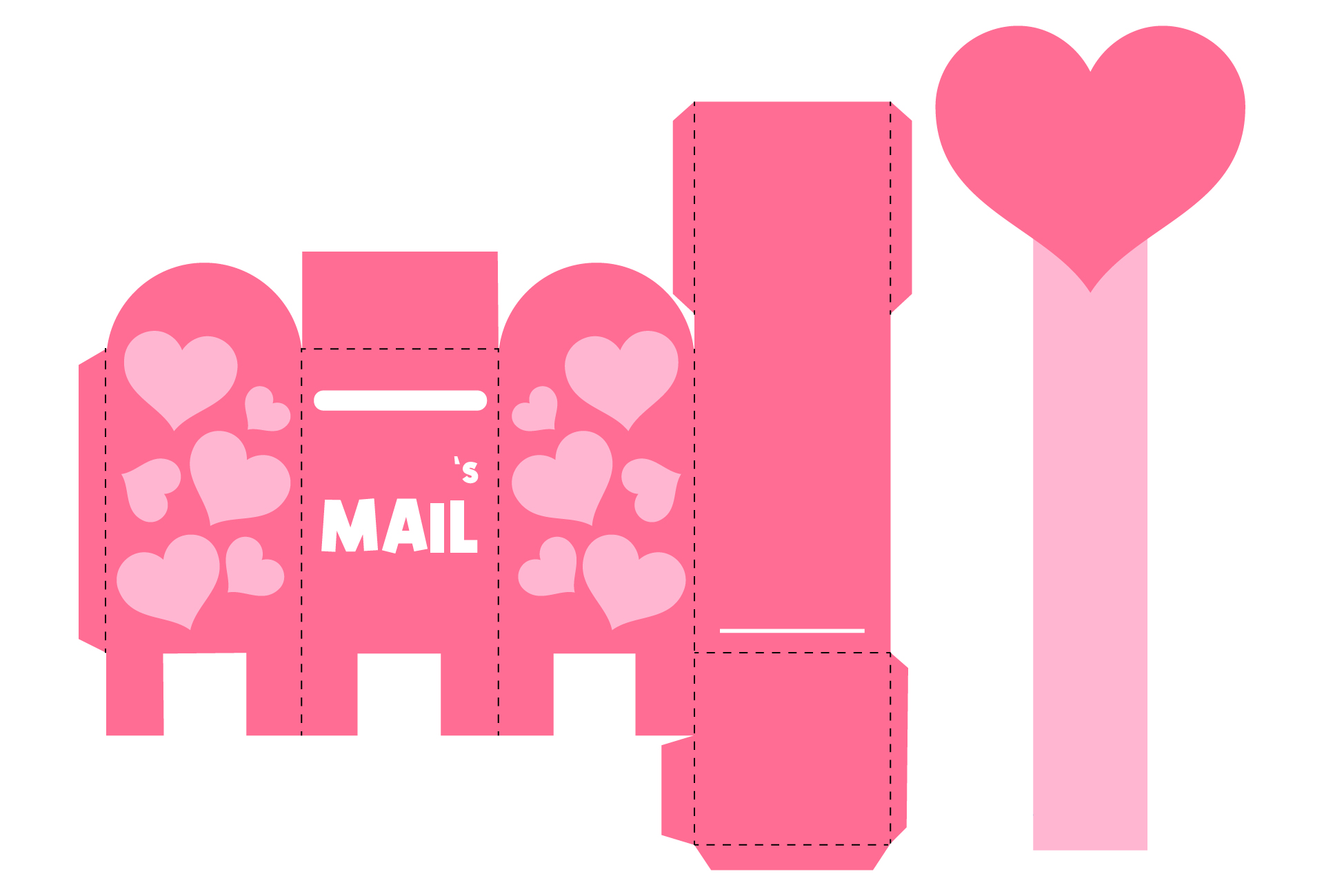 Valentine Mailbox Paper Bag Printable