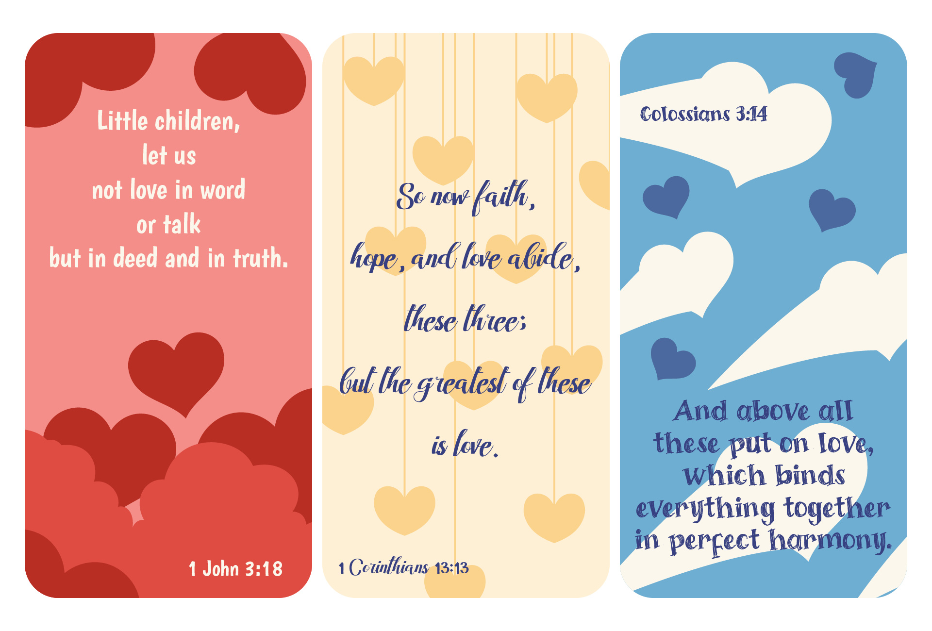 Inspirational Scripture Valentines Cards Printable