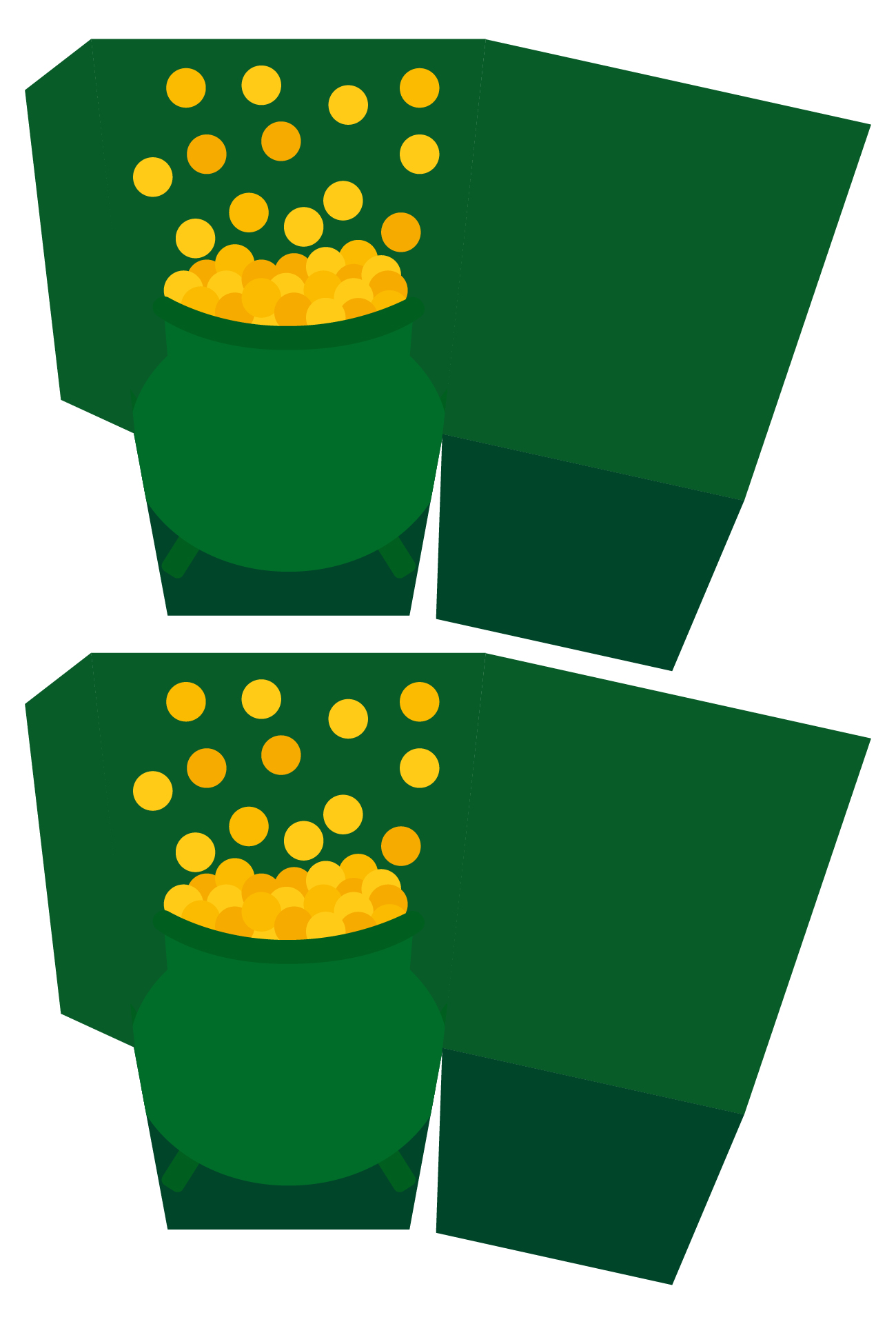 St. Patricks Day Favor Box Templates