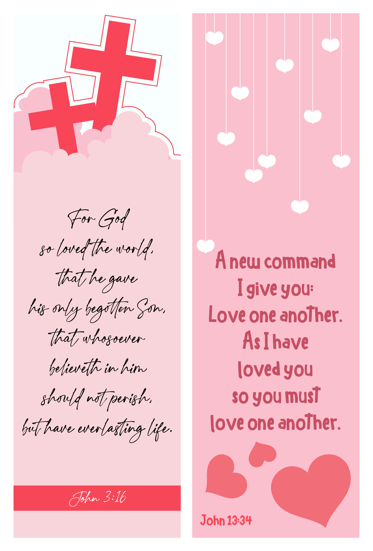 Bible Verse Valentine Bookmarks