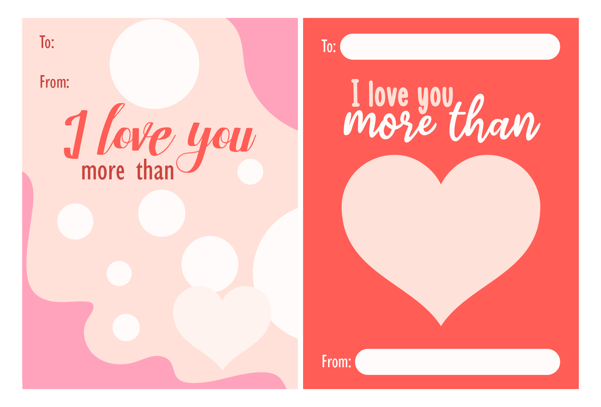 I Love You More Than Printable Card