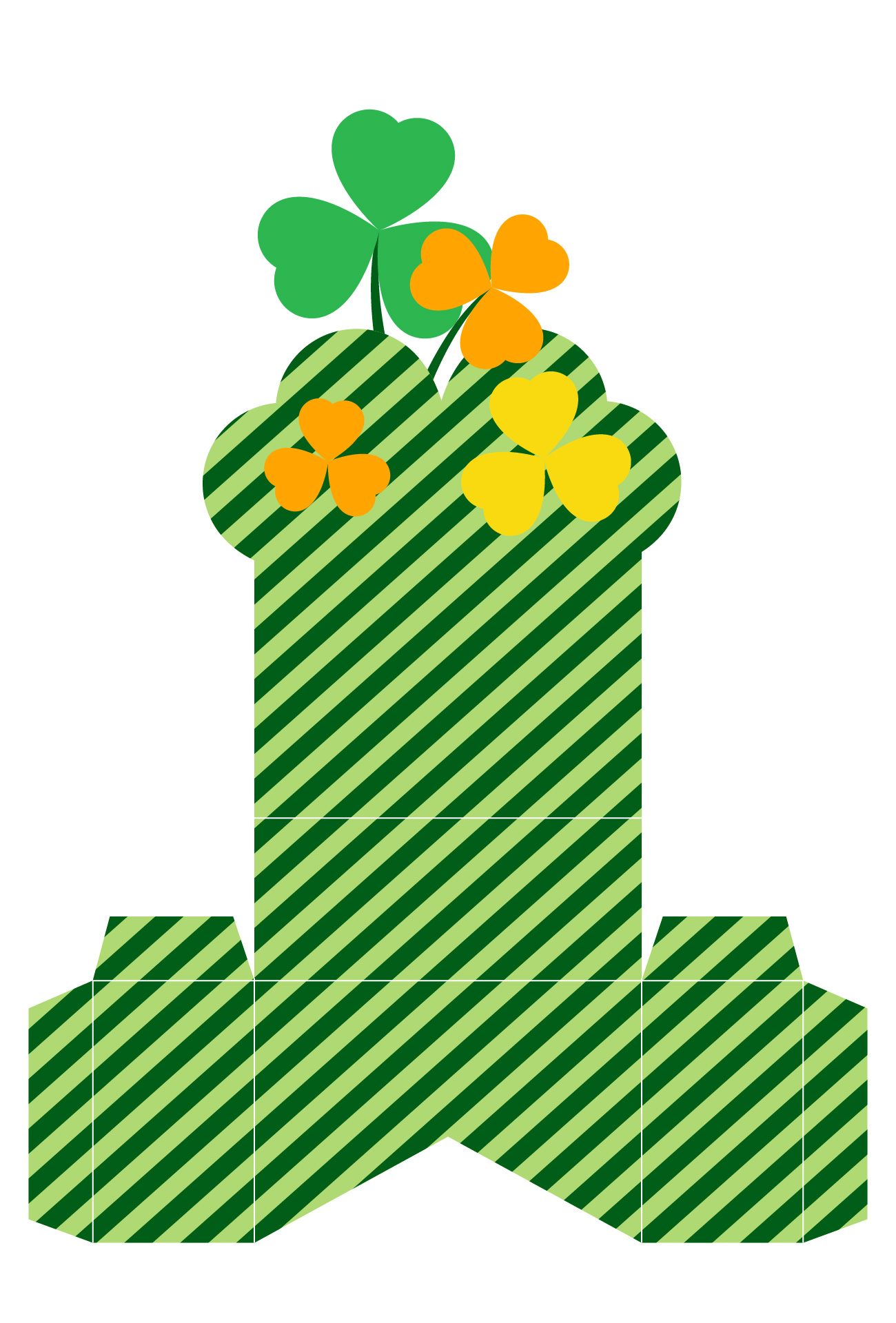 Shamrock Treat Box Template