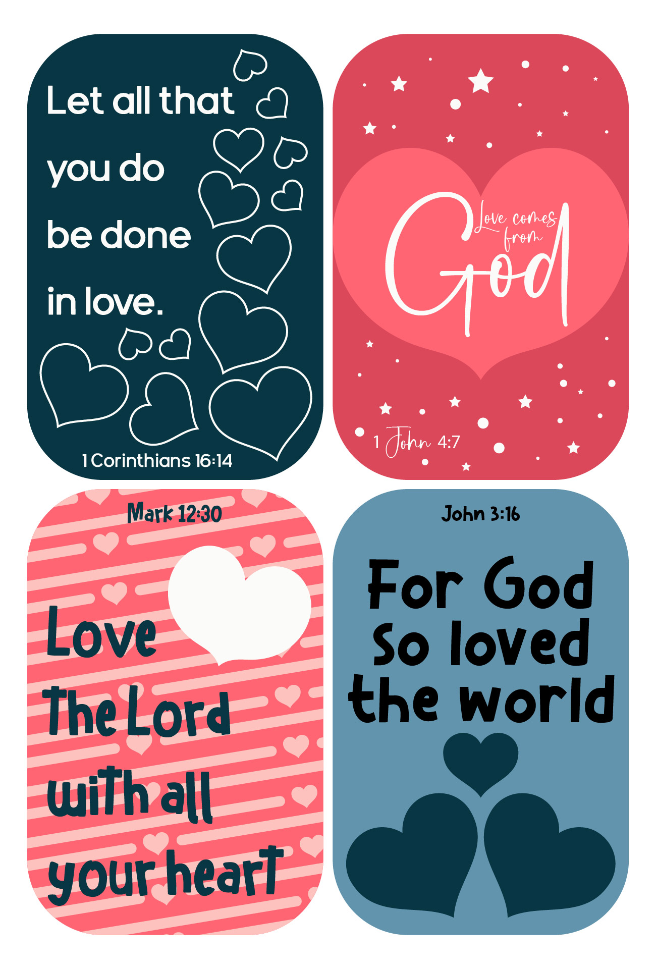 Printable Scripture Love Notes For Valentine