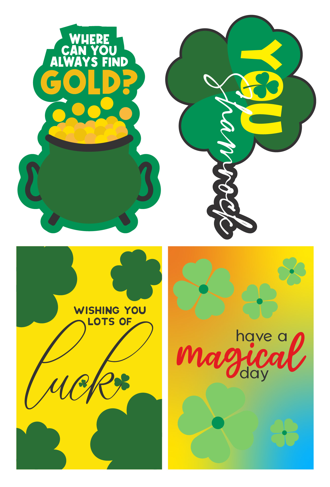 St. Patricks Day Printable Lunch Boxes