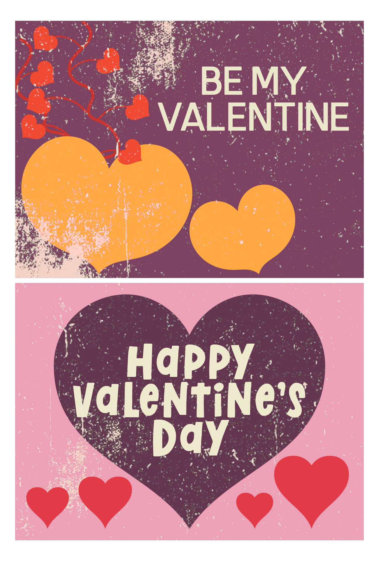 Printable Retro Valentines Day Cards