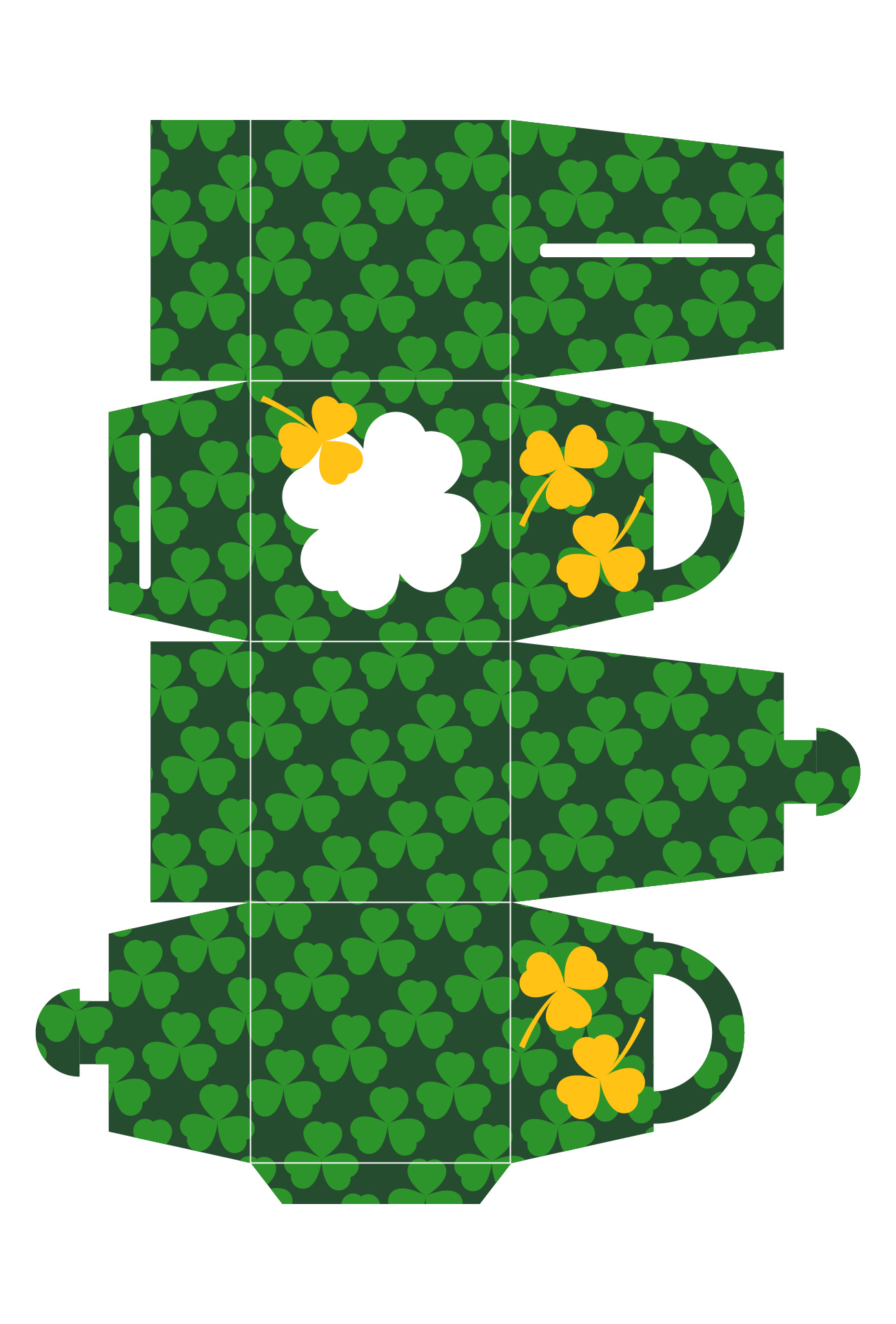 Printable St. Patricks Day Cookie Boxes