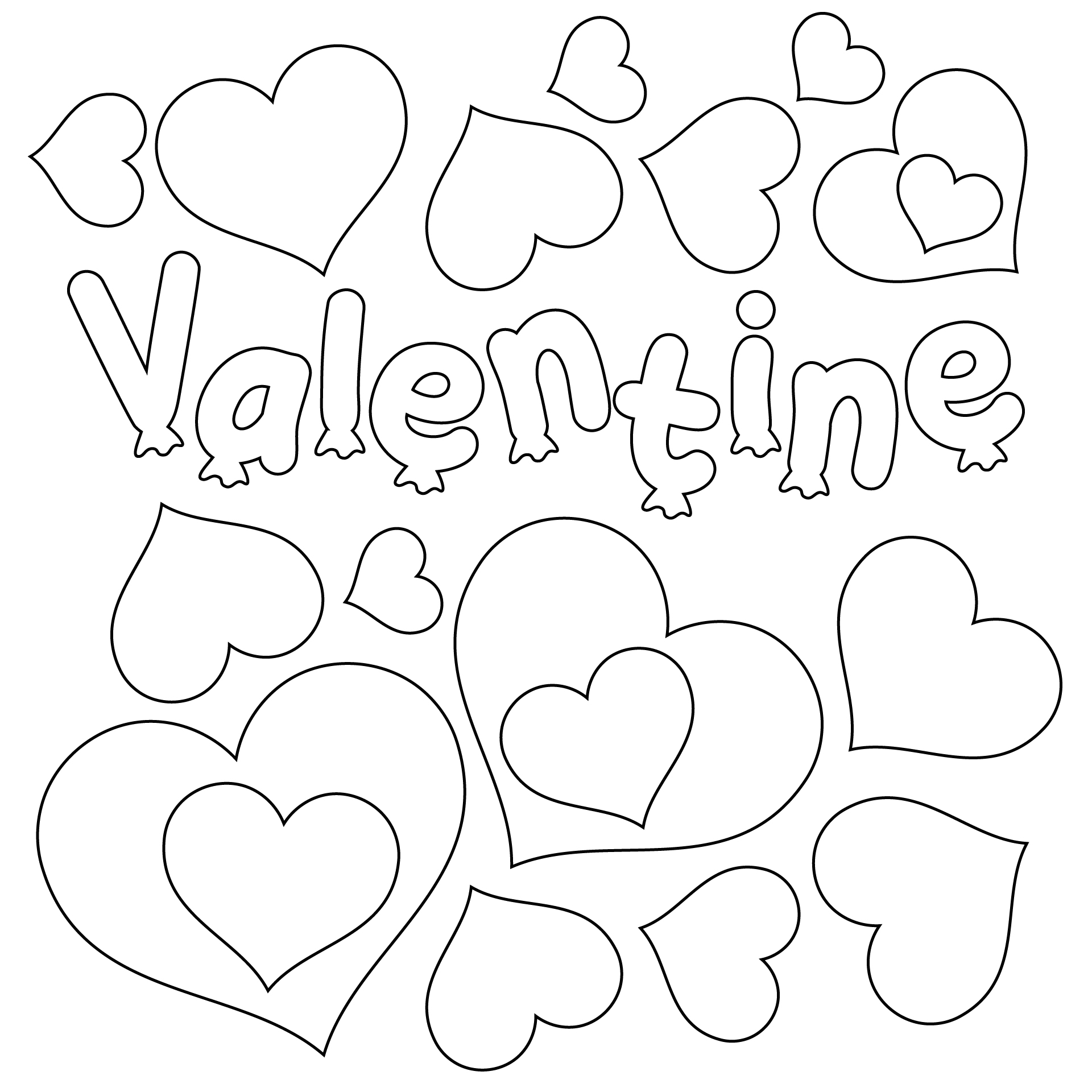 Heart-Themed Coloring Sheets For Valentines