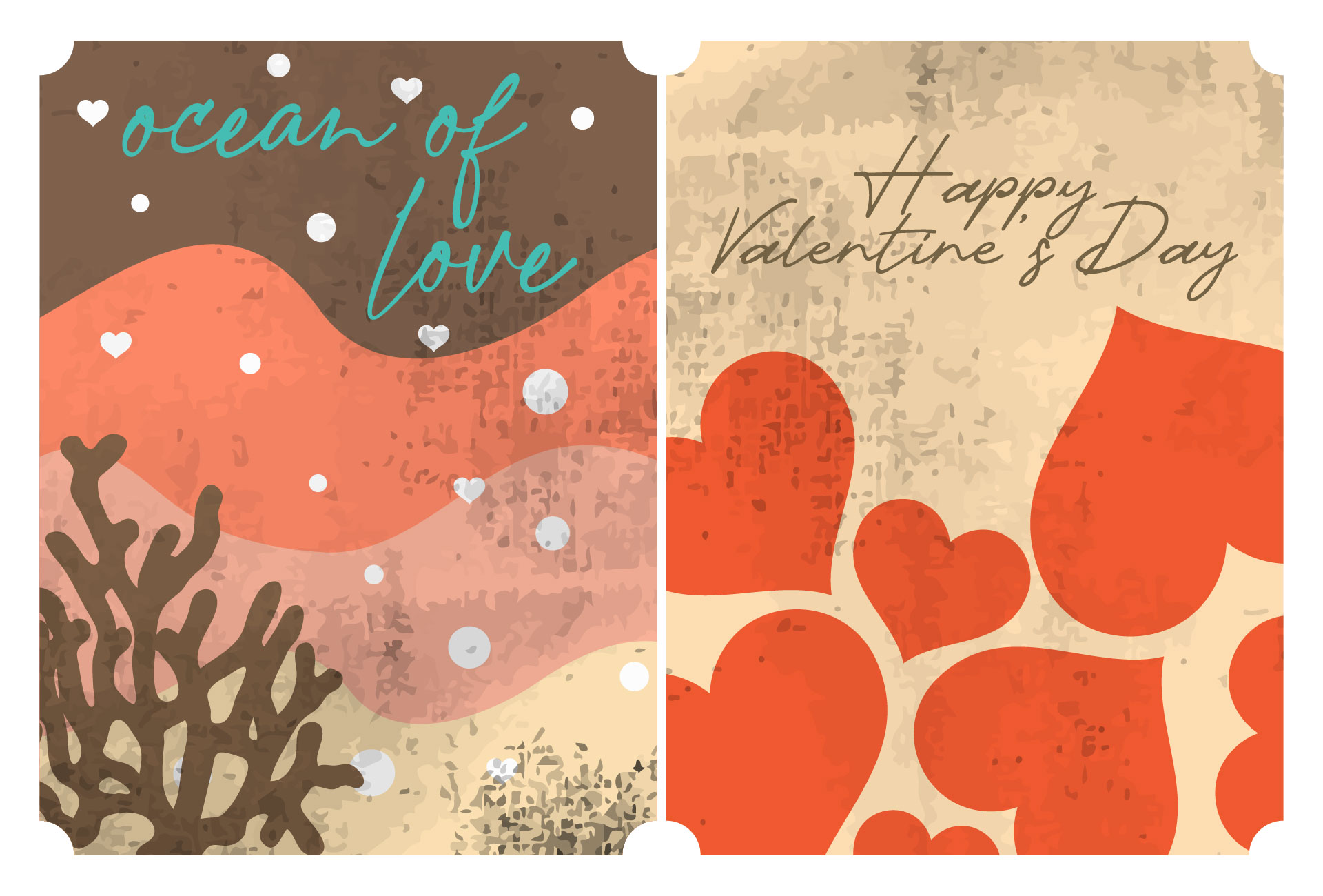 Printable Nostalgic Valentines Greeting Cards