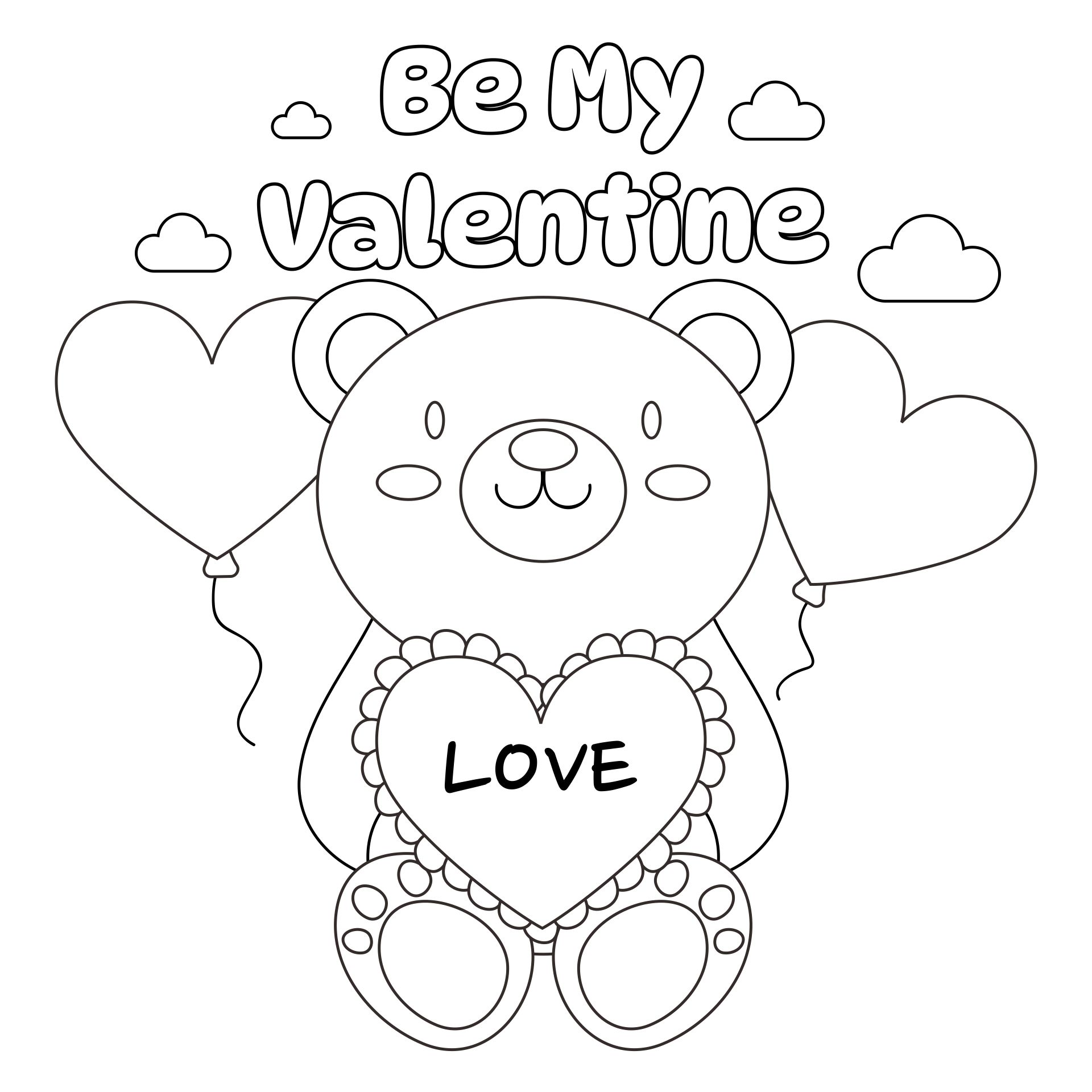 Boys Valentines Day Coloring Sheets